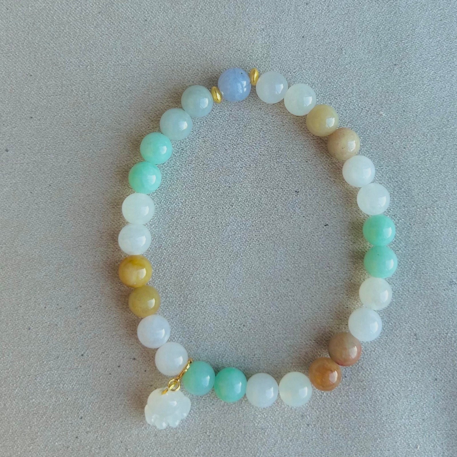 Jadeite Jade Bracelet Jewelry Gift for Her 100% Genuine High Quality Multicolored Type A Burmese 7mm Cat Claw Handmade in Canada