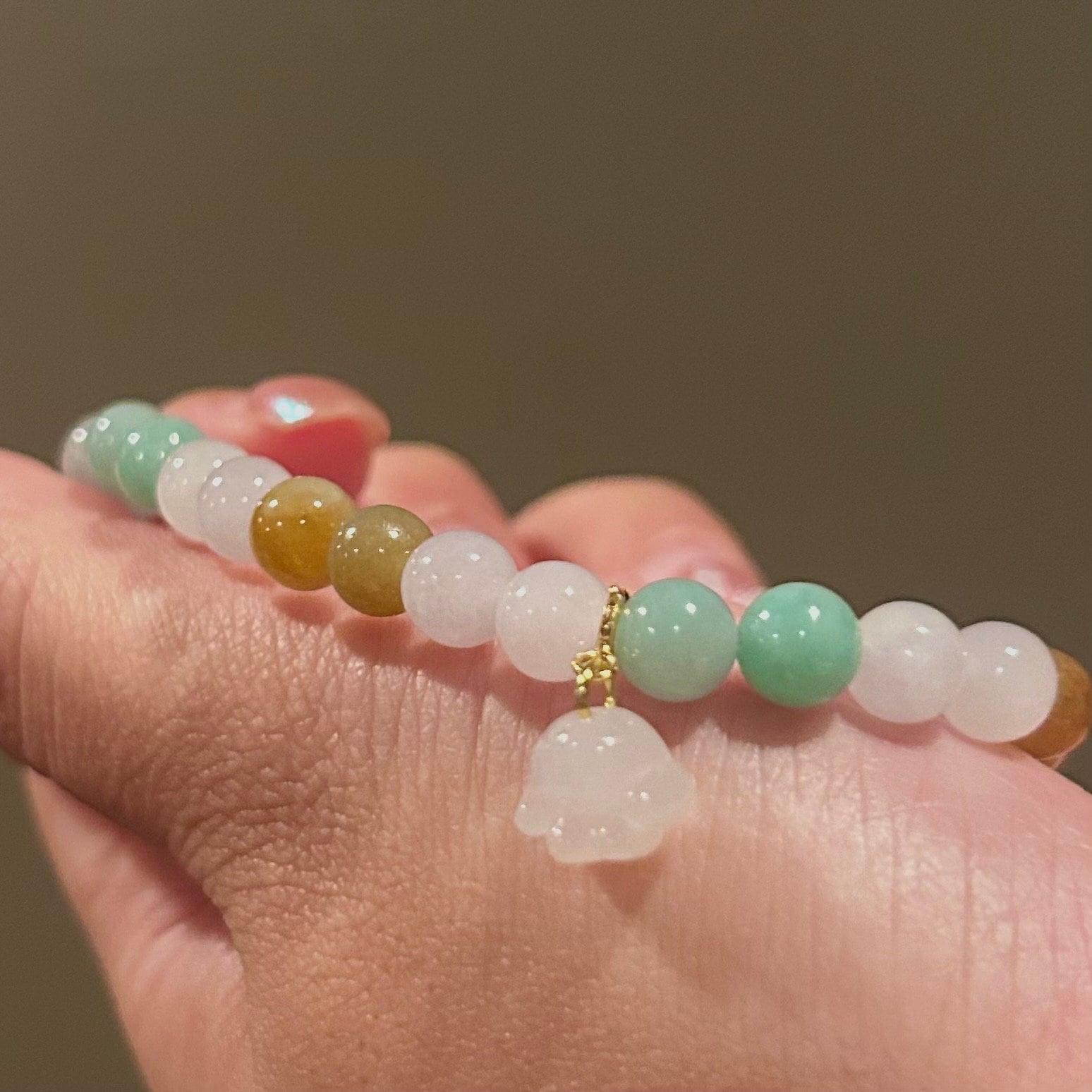 Jadeite Jade Bracelet Jewelry Gift for Her 100% Genuine High Quality Multicolored Type A Burmese 7mm Cat Claw Handmade in Canada