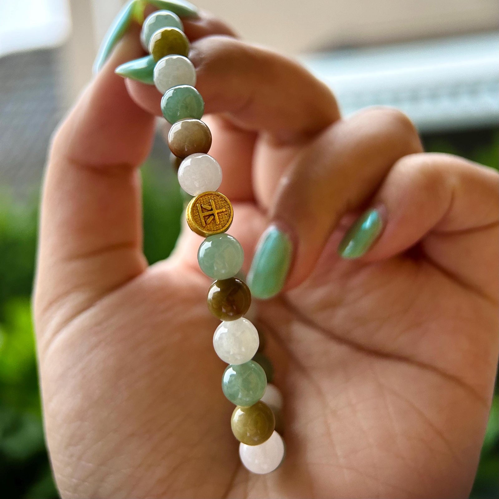 Jadeite Jade Bracelet Jewelry Gift for Her 100% Genuine Untreated High Quality Icy Type A Multi-color Burmese 7mm Handmade in CANADA