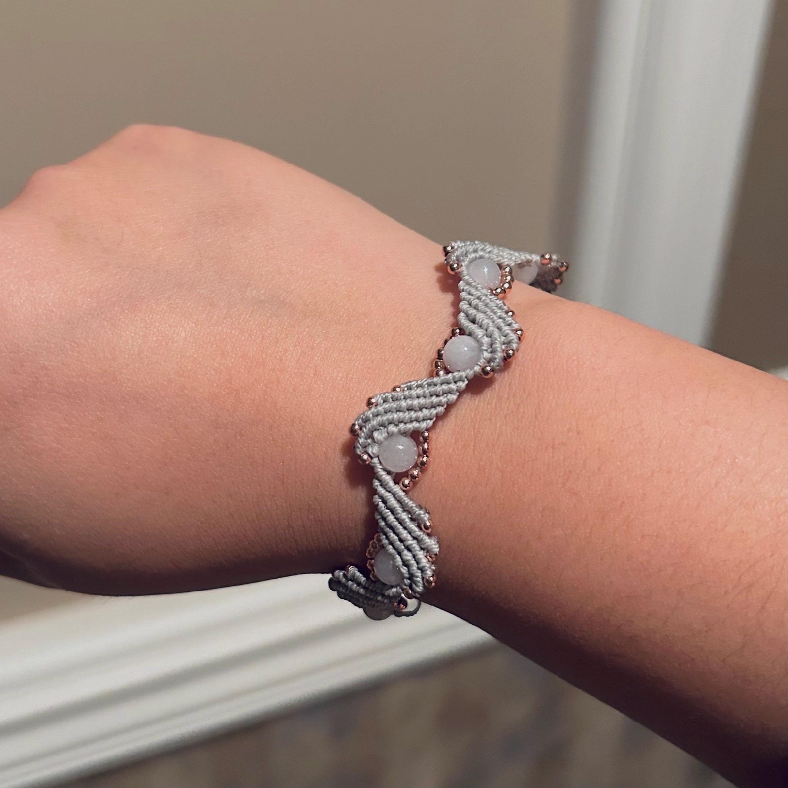 Jadeite Jade Bead Braided Bracelet Jewelry Gift for Her 100% Genuine High Quality Burma Jadeite Icy Translucent Type A Hand-woven in Canada