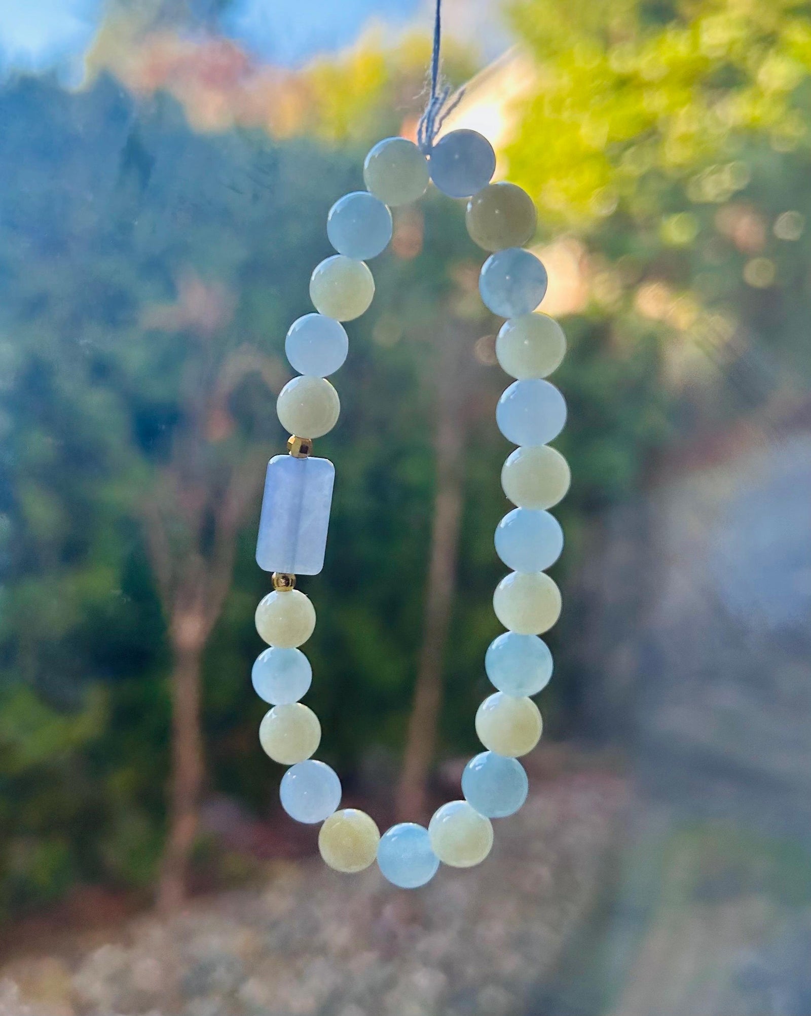 Jadeite Beaded Bracelet Jewelry Christmas Gift for Her Untreated Burmese Type A Icy Highly Translucent Multicolor Jadeite 7.2mm Handmade