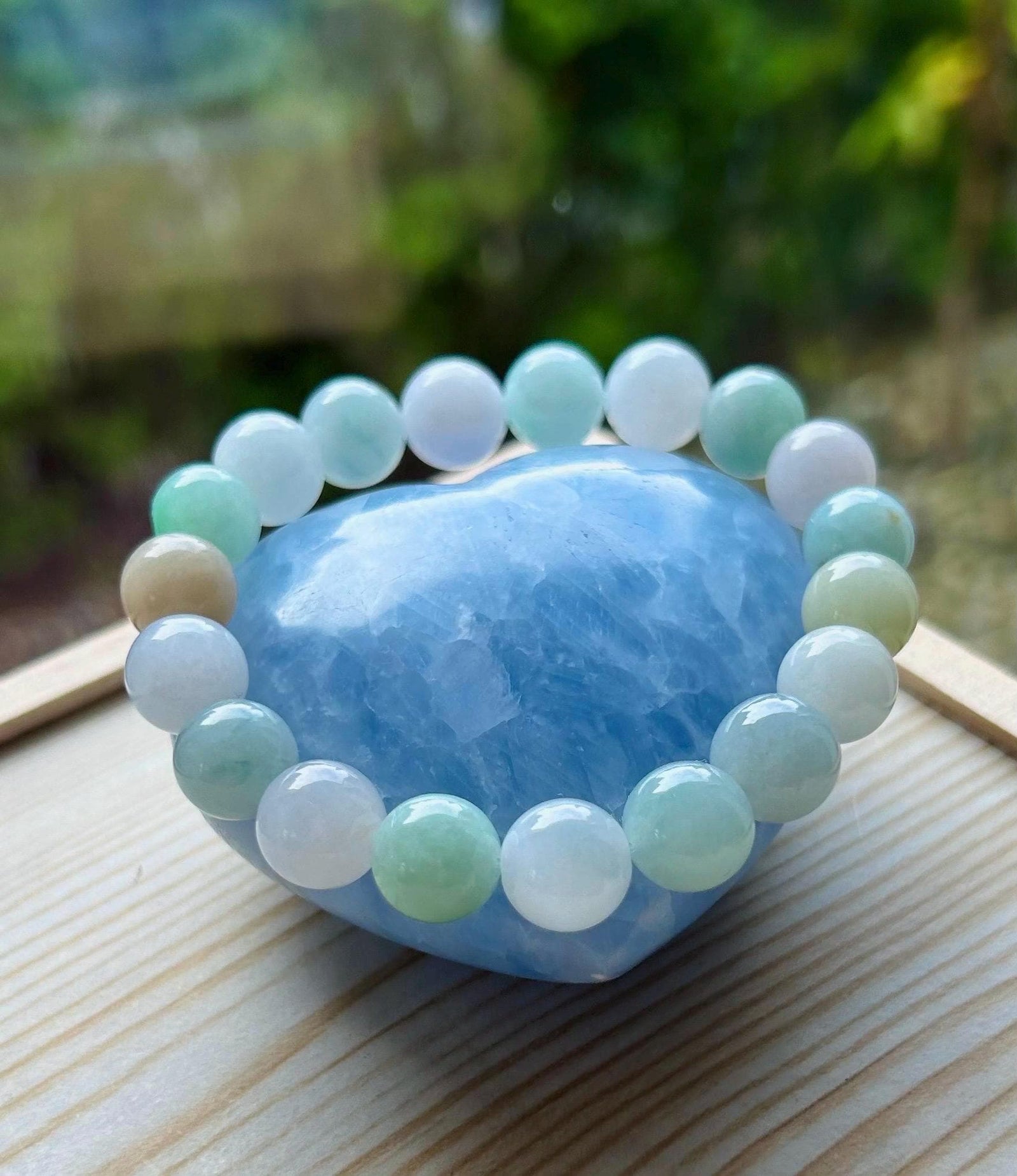 Jadeite Jade Beaded Bracelet Jewelry Authentic Untreated Burmese Type A Icy Translucent Jadeite MultiColor Fei-Cui 10mm Handmade X-mas Gift