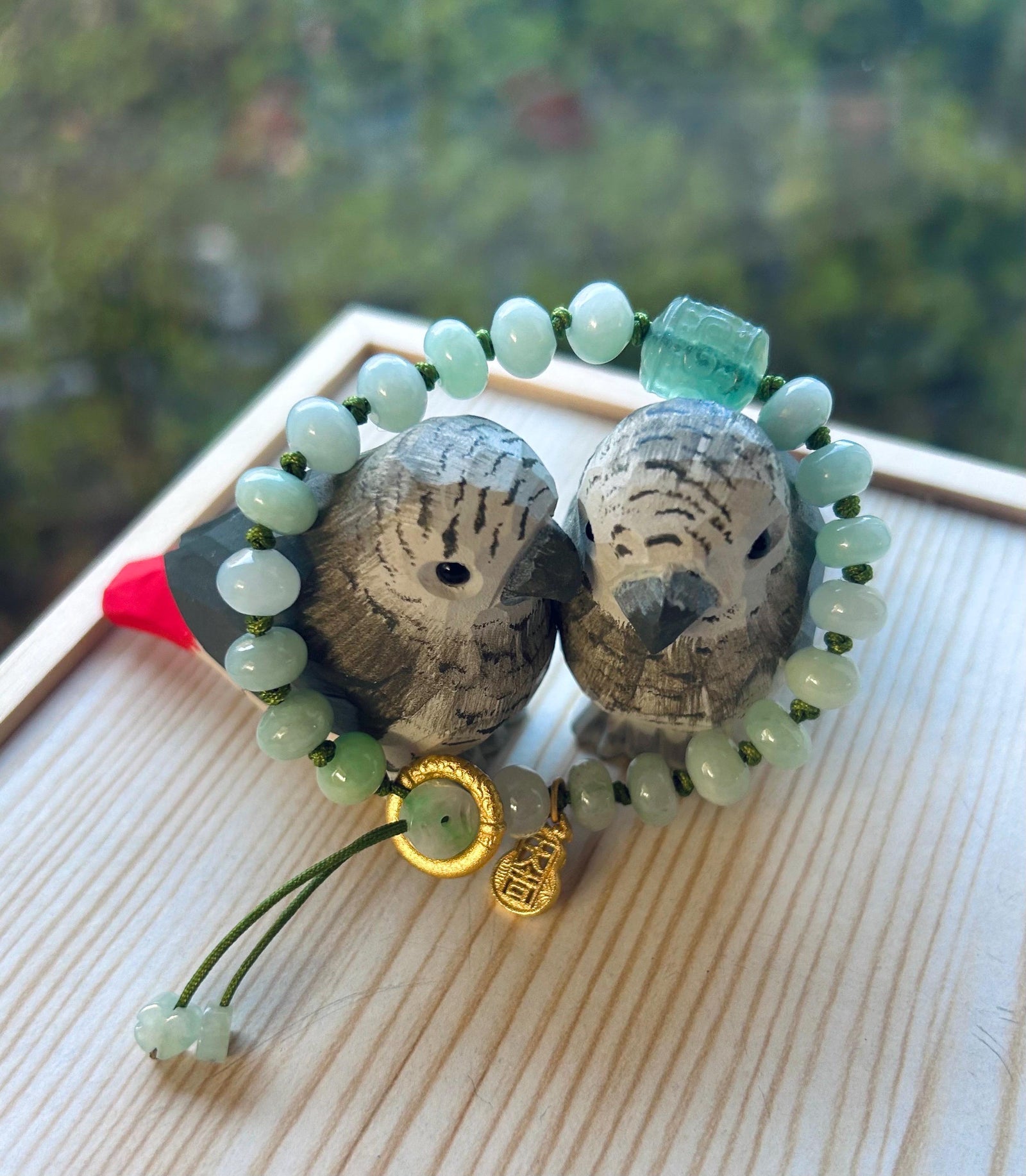 Icy Green Jadeite Bracelet: Braided Natural Burmese Type A Jade Handwoven Jewelry