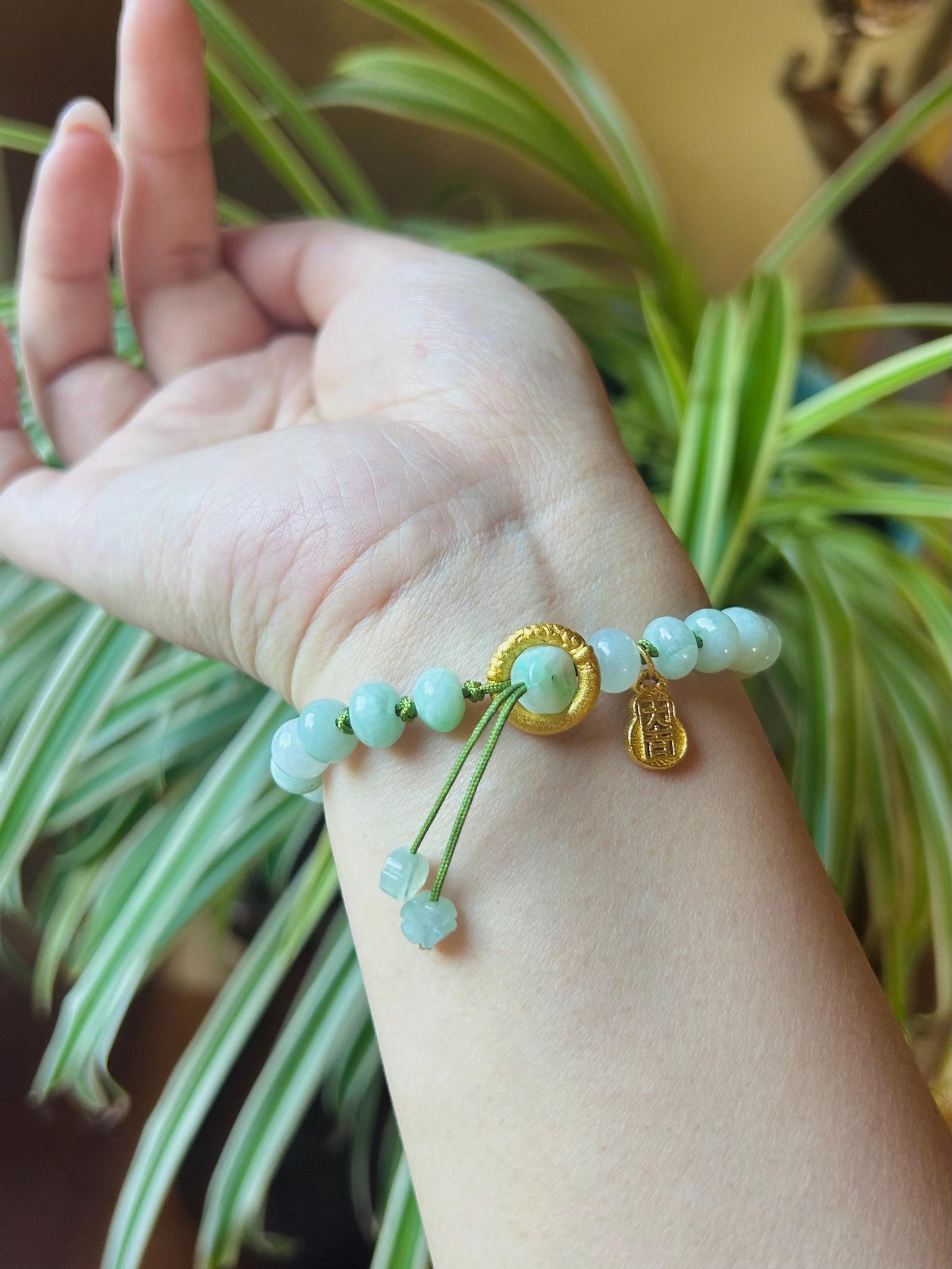 Icy Green Jadeite Bracelet: Braided Natural Burmese Type A Jade Handwoven Jewelry