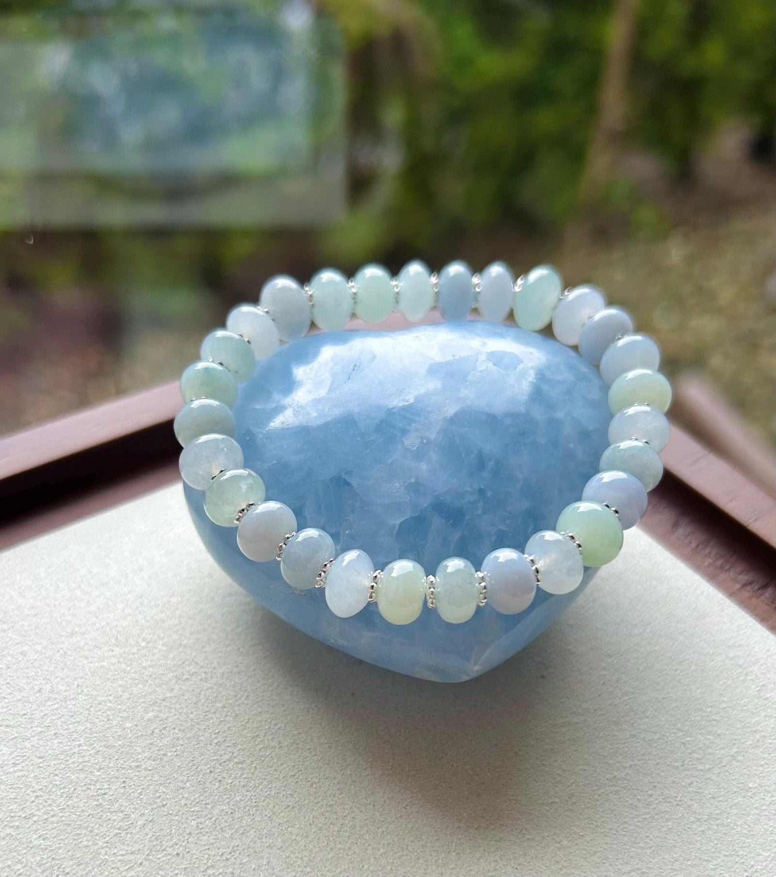 Jadeite Jade Beaded Bracelet Jewelry Natural Burmese Type A Icy Translucent Jadeite MultiColor Feicui 8mm Drum Bead Handmade Gift