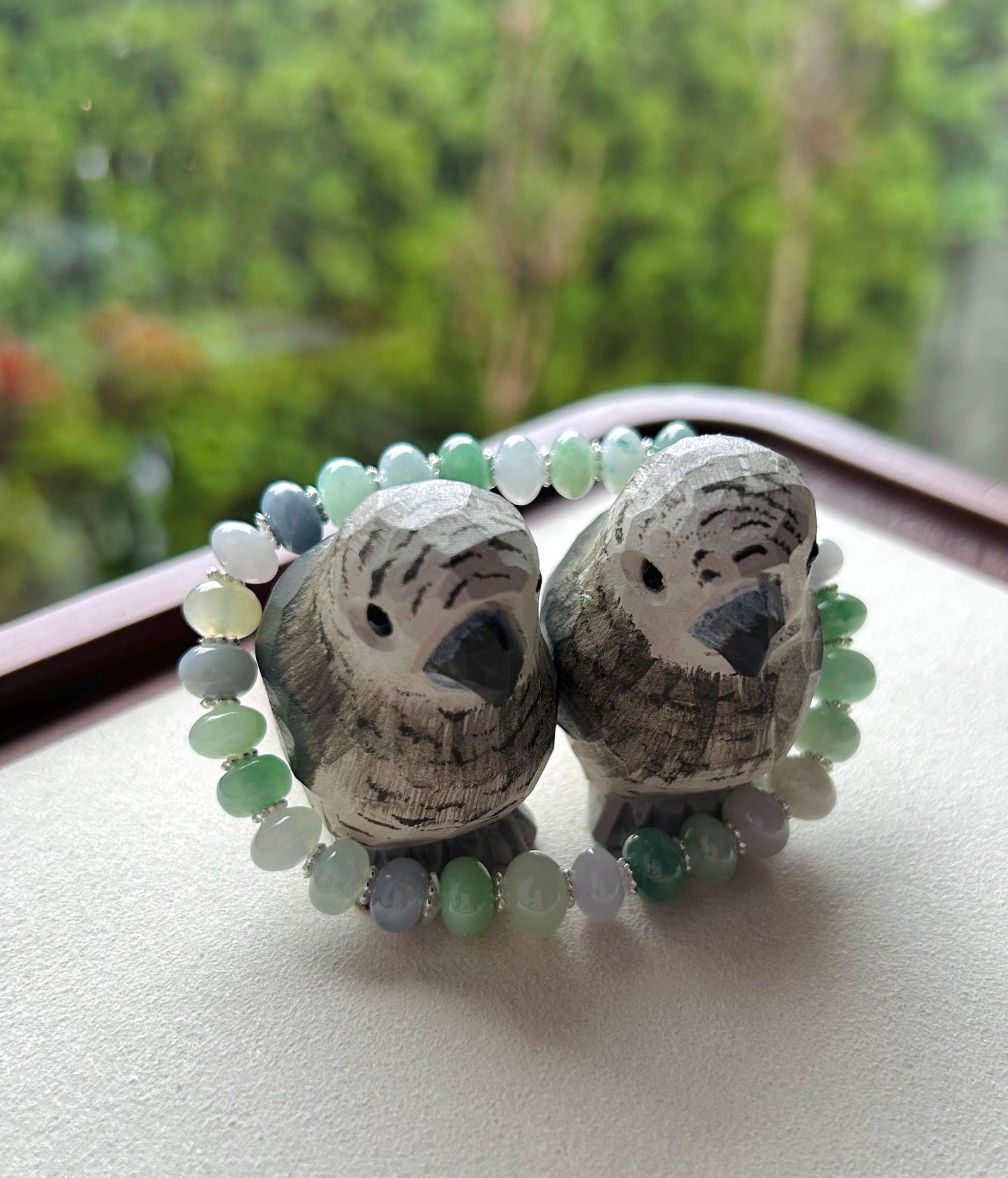 Jadeite Jade Beaded Bracelet Jewelry Natural Burmese Type A Icy Translucent Jadeite MultiColor Feicui 8mm Drum Bead Handmade Gift