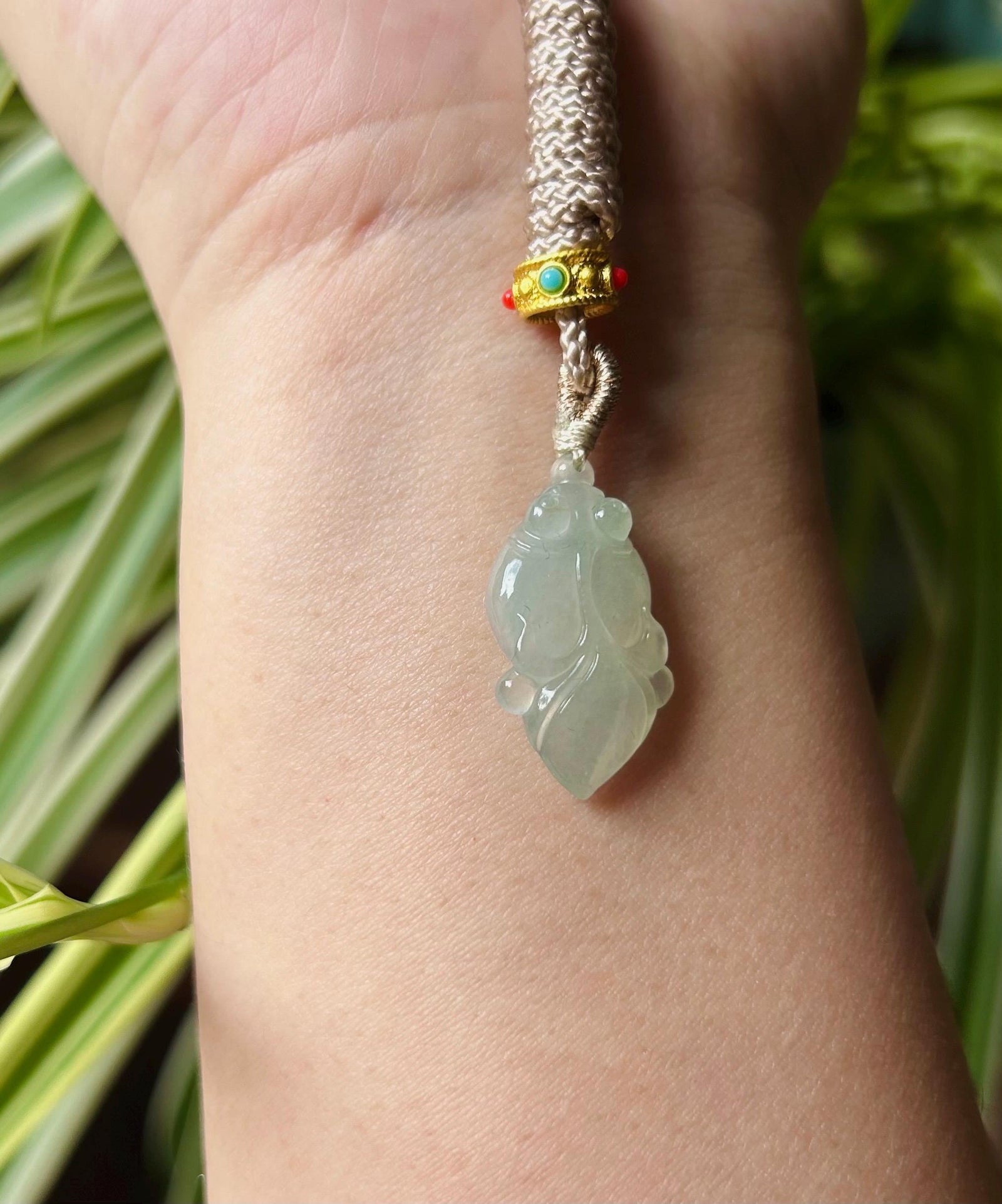 Certified Jadeite Jade Cute Goldfish Pendant Handwoven Necklace Jewelry Gift for Her Natural Burmese Type A Highly Translucent Icy Blue Jade