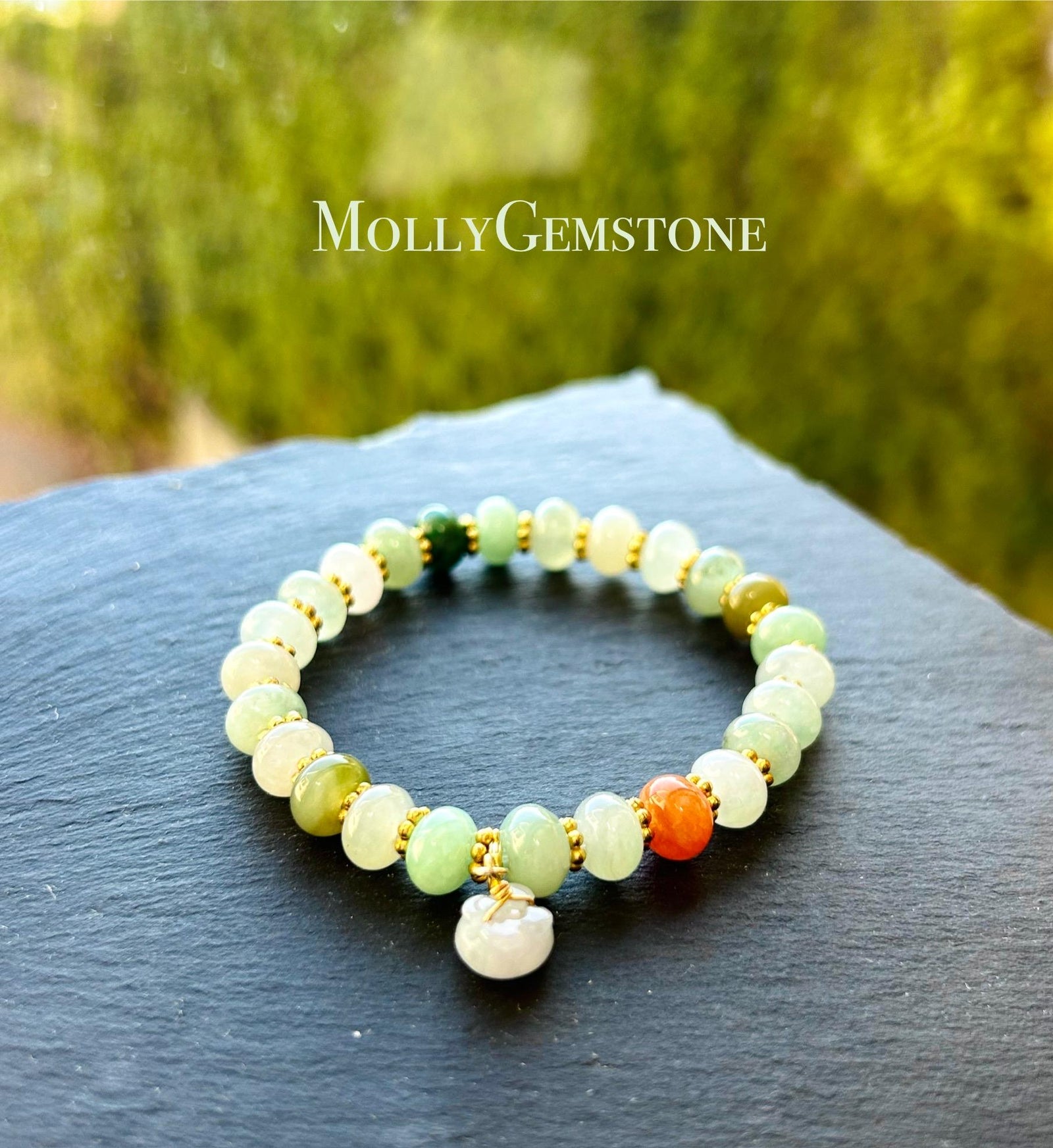 Jadeite Jade Beaded Bracelet Jewelry Natural Burmese Type A Icy Highly Translucent Jadeite Multi-color Candy Color 8mm Drum Bead Jade Gift