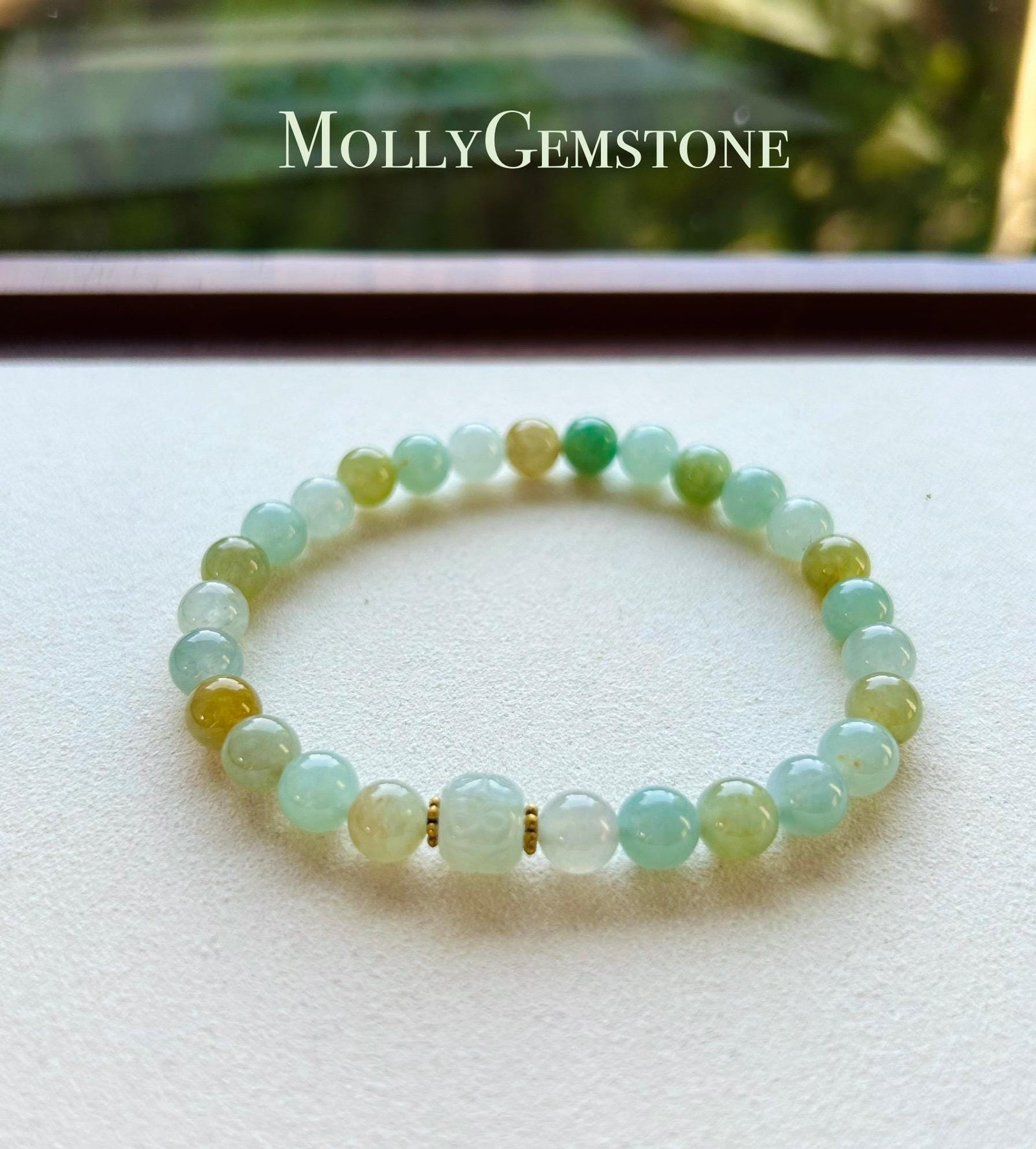 Jadeite Jade Beaded Bracelet Handmade Jewelry New Year’s Gift Genuine Highly Translucent Icy Type A Burmese 6.5mm Multi-Color Jadeite FeiCui
