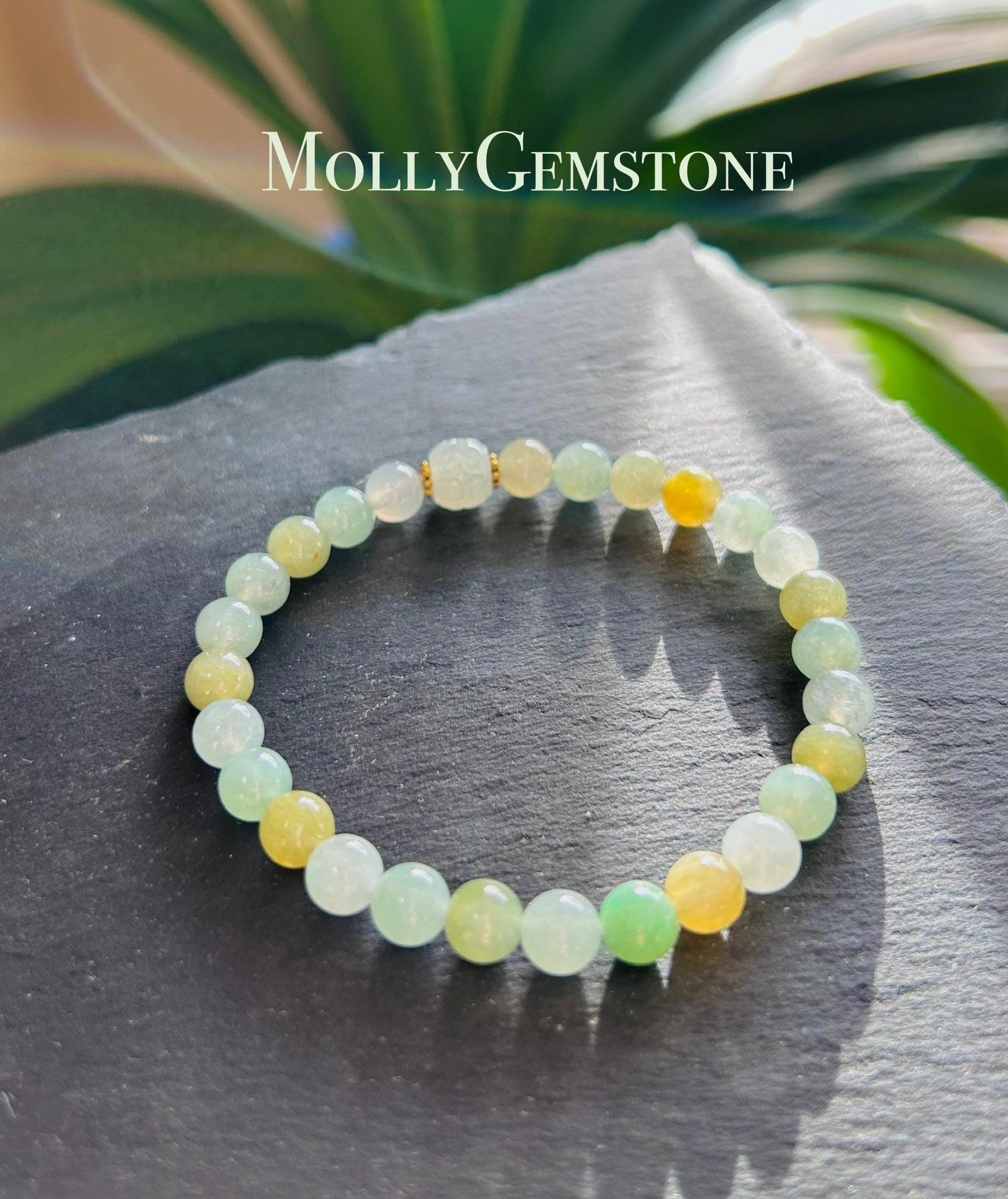 Jadeite Jade Beaded Bracelet Handmade Jewelry New Year’s Gift Genuine Highly Translucent Icy Type A Burmese 6.5mm Multi-Color Jadeite FeiCui