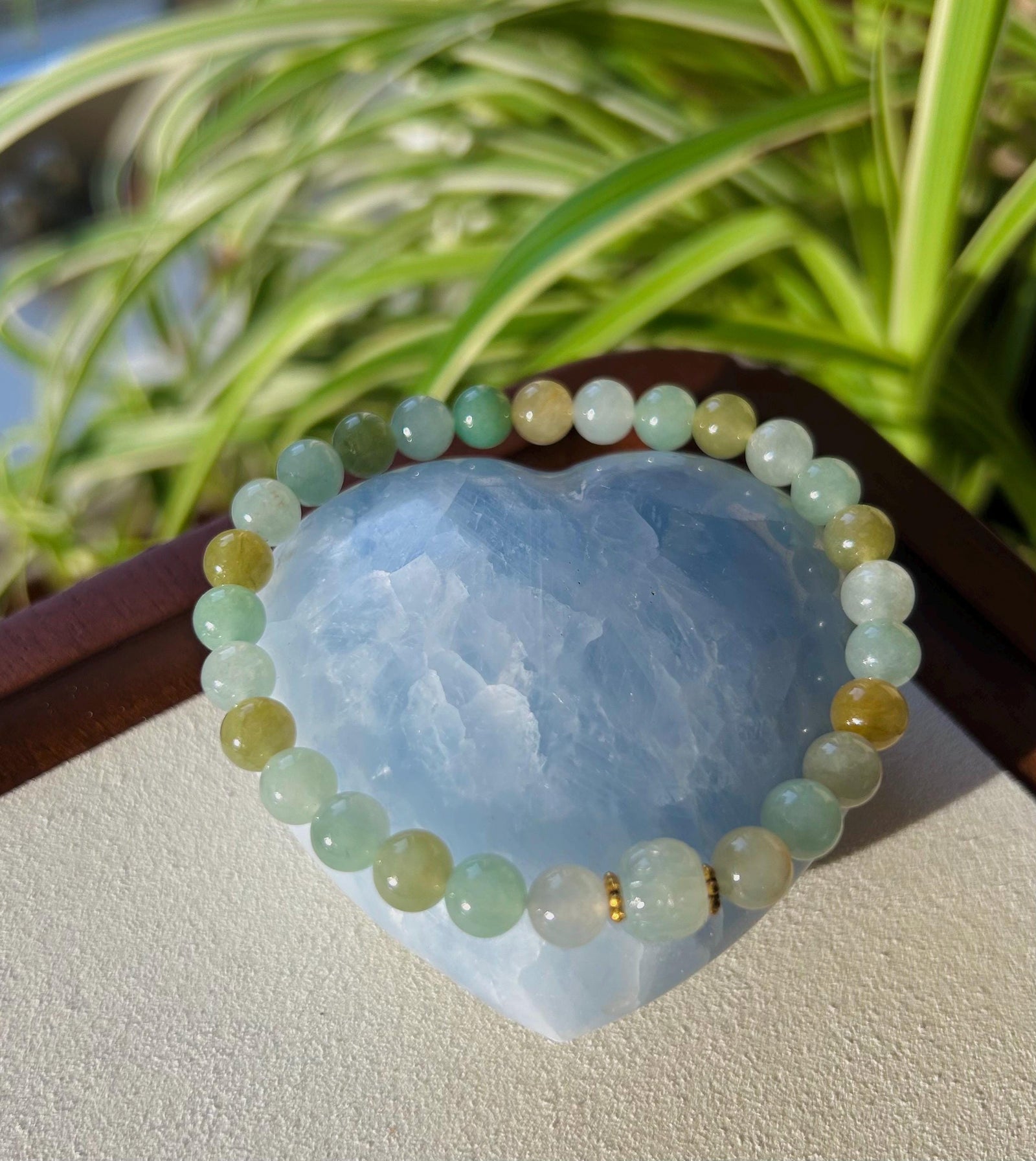 Jadeite Jade Beaded Bracelet Handmade Jewelry New Year’s Gift Genuine Highly Translucent Icy Type A Burmese 6.5mm Multi-Color Jadeite FeiCui