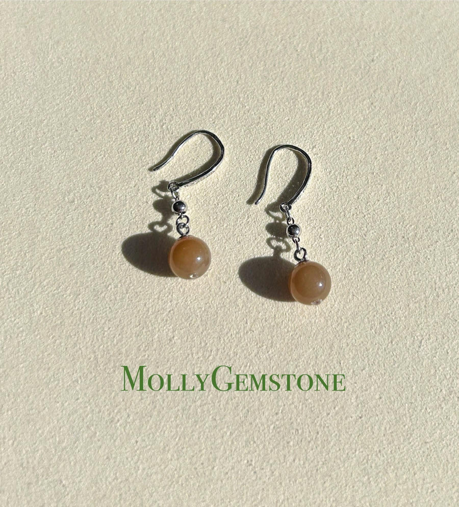 Certified Red Jadeite Beaded Earrings Jewelry Gift for Her Natural Untreated Unheated Burmese Translucent Icy Type A Jadeite Sterling Silver