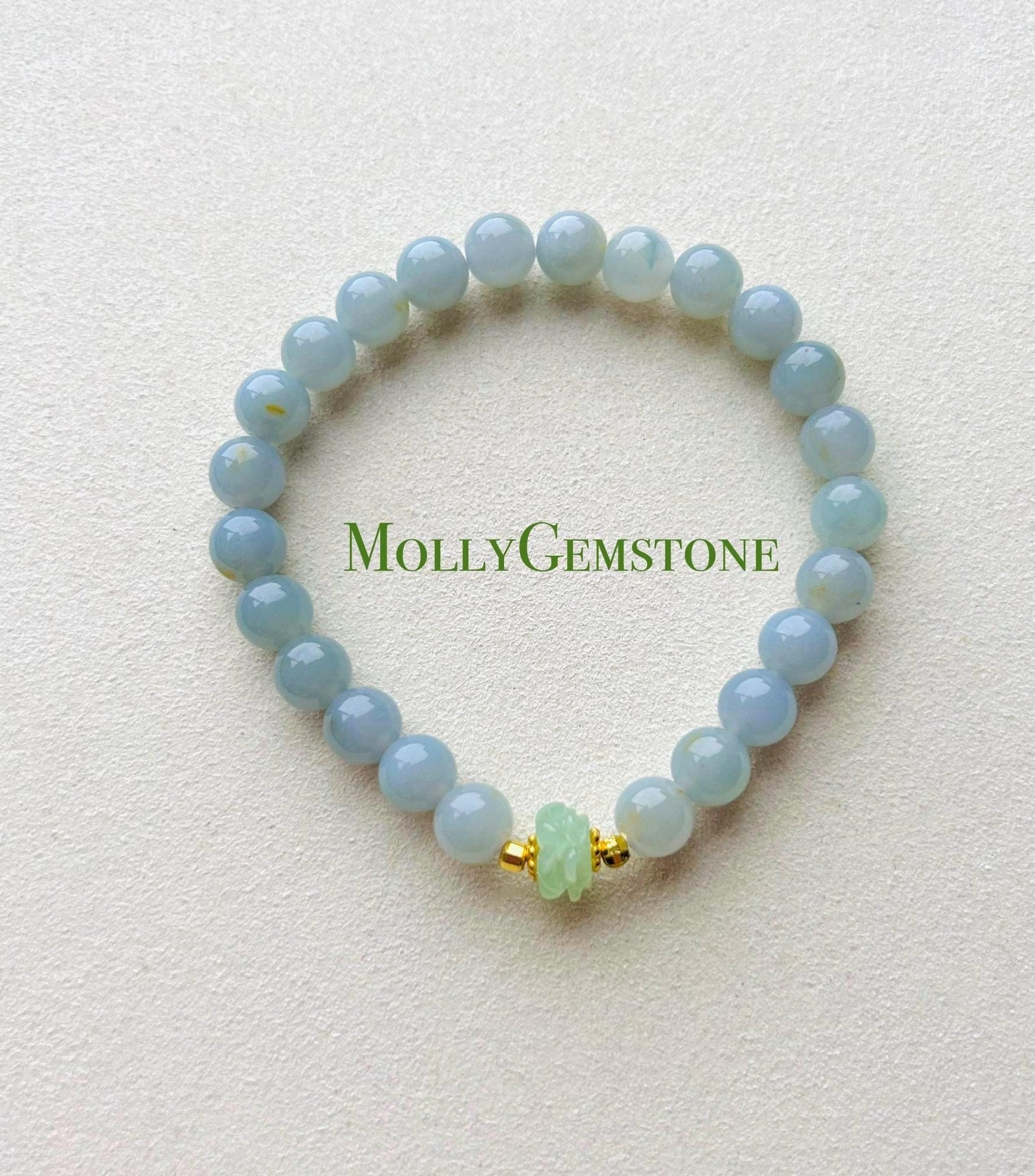 Jadeite Jade Beaded Bracelet Jewelry Authentic Untreated Icy Translucent Type A Burmese RARE Lavender Purple Yellow Floral 7mm Jadeite Gift