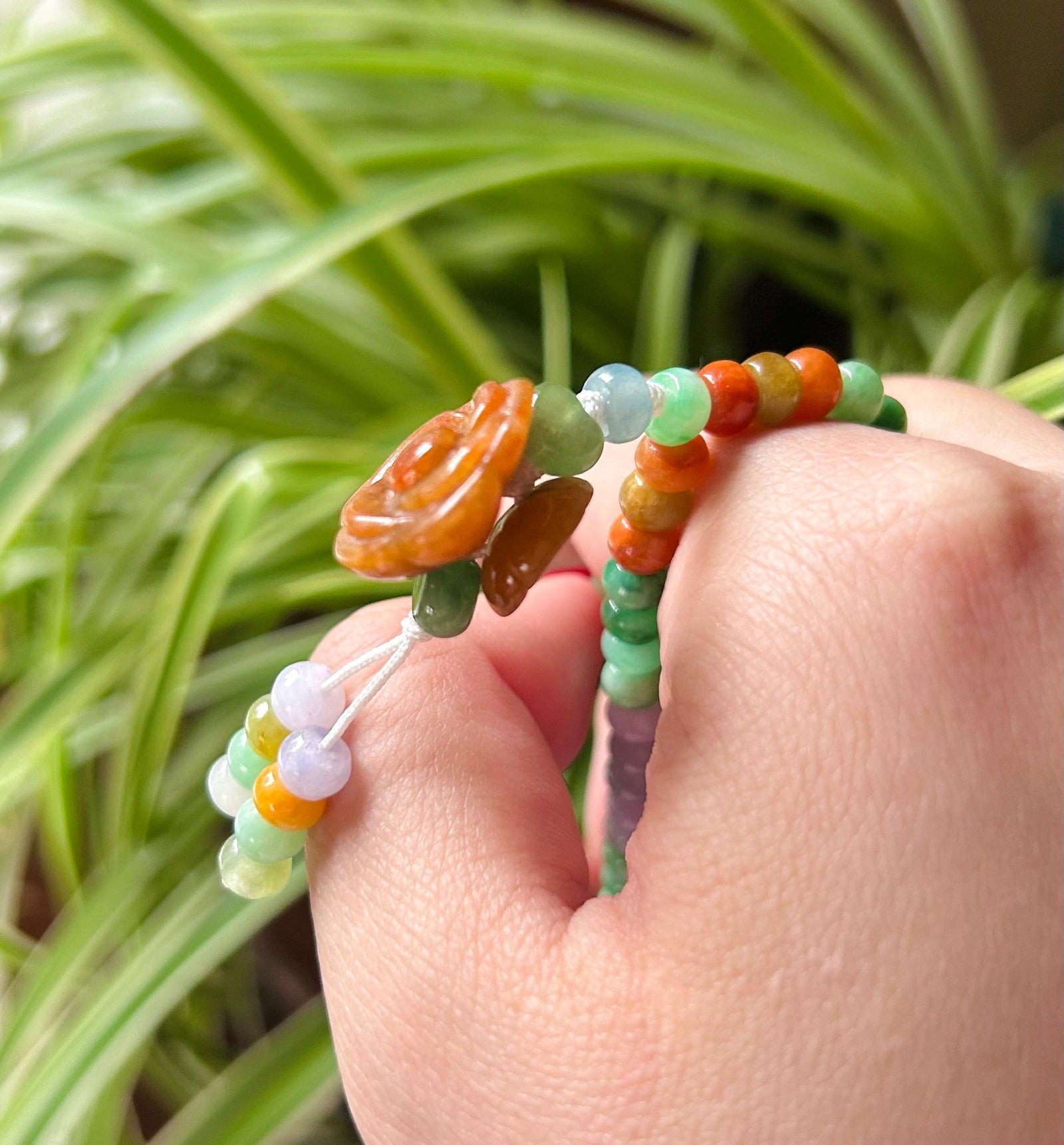 Jadeite Jade Beaded Necklace Handmade Jewelry Gift for Her Authentic Grade A Icy Translucent Burmese Multicolor Jadeite Sweater Necklace
