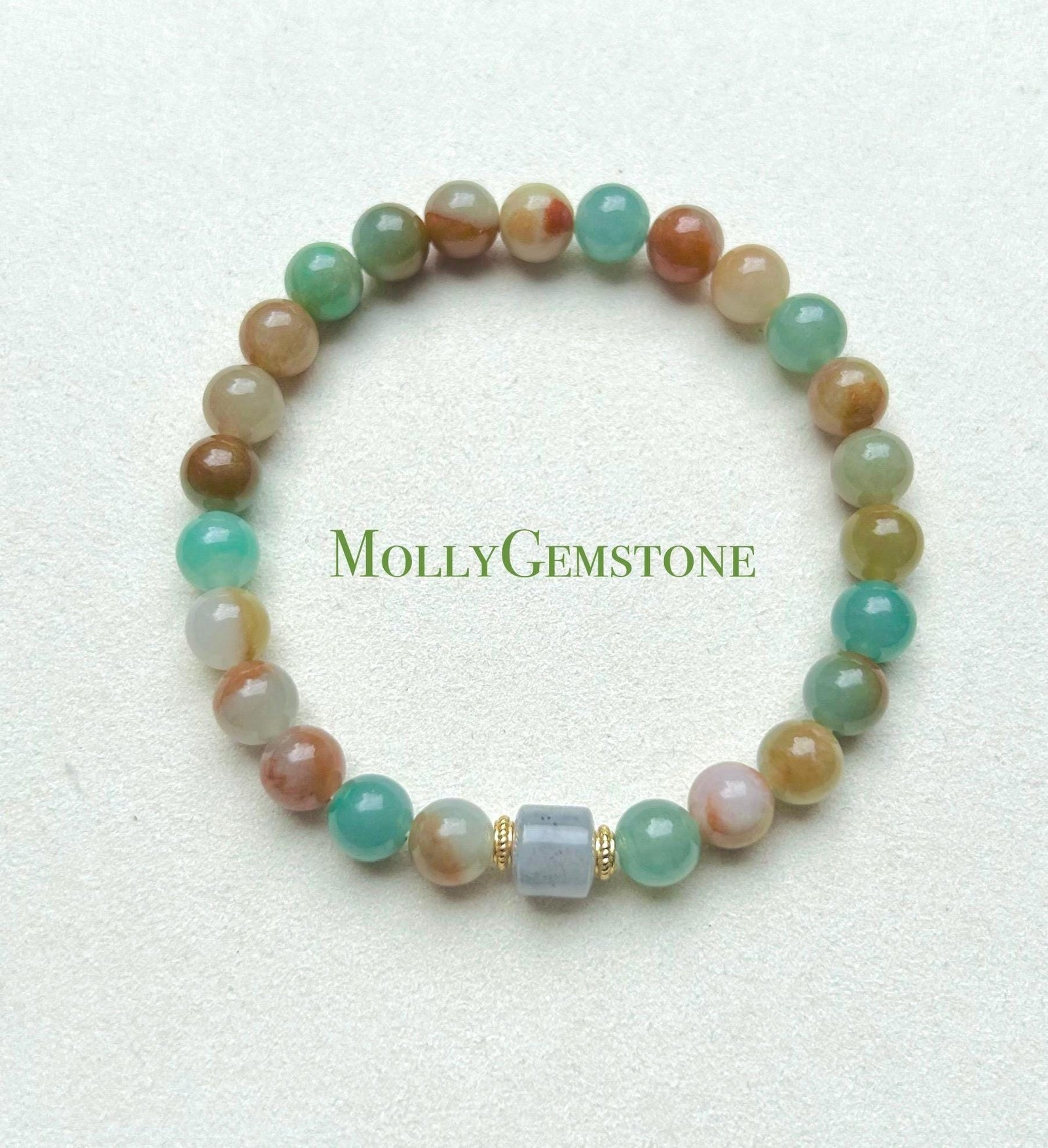 Jadeite Jade Beaded Bracelet Handmade Jewelry Gift for Her Natural Burmese Grade A Untreated Translucent Icy RARE MultiColor Jade 7mm