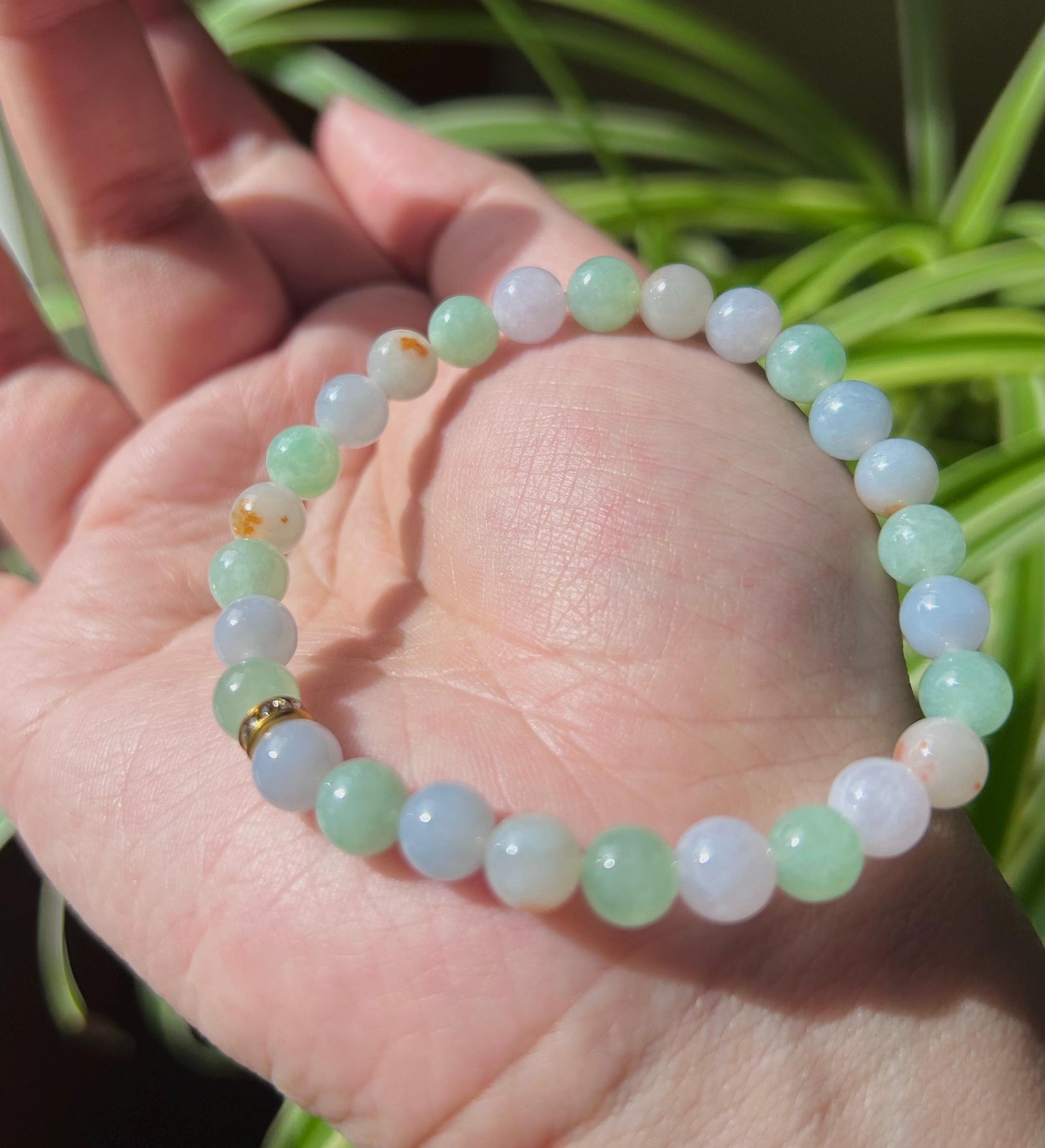 Jadeite Jade Beaded Bracelet Handmade Jewelry Gift for Her Natural Untreated Burmese Type A Icy Translucent Multi-color Jadeite 7.1mm FeiCui