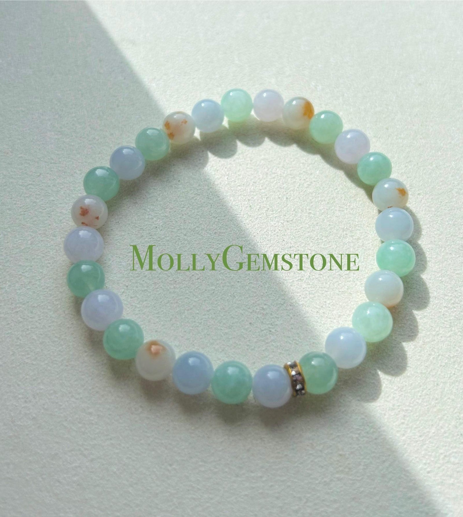Jadeite Jade Beaded Bracelet Handmade Jewelry Gift for Her Natural Untreated Burmese Type A Icy Translucent Multi-color Jadeite 7.1mm FeiCui