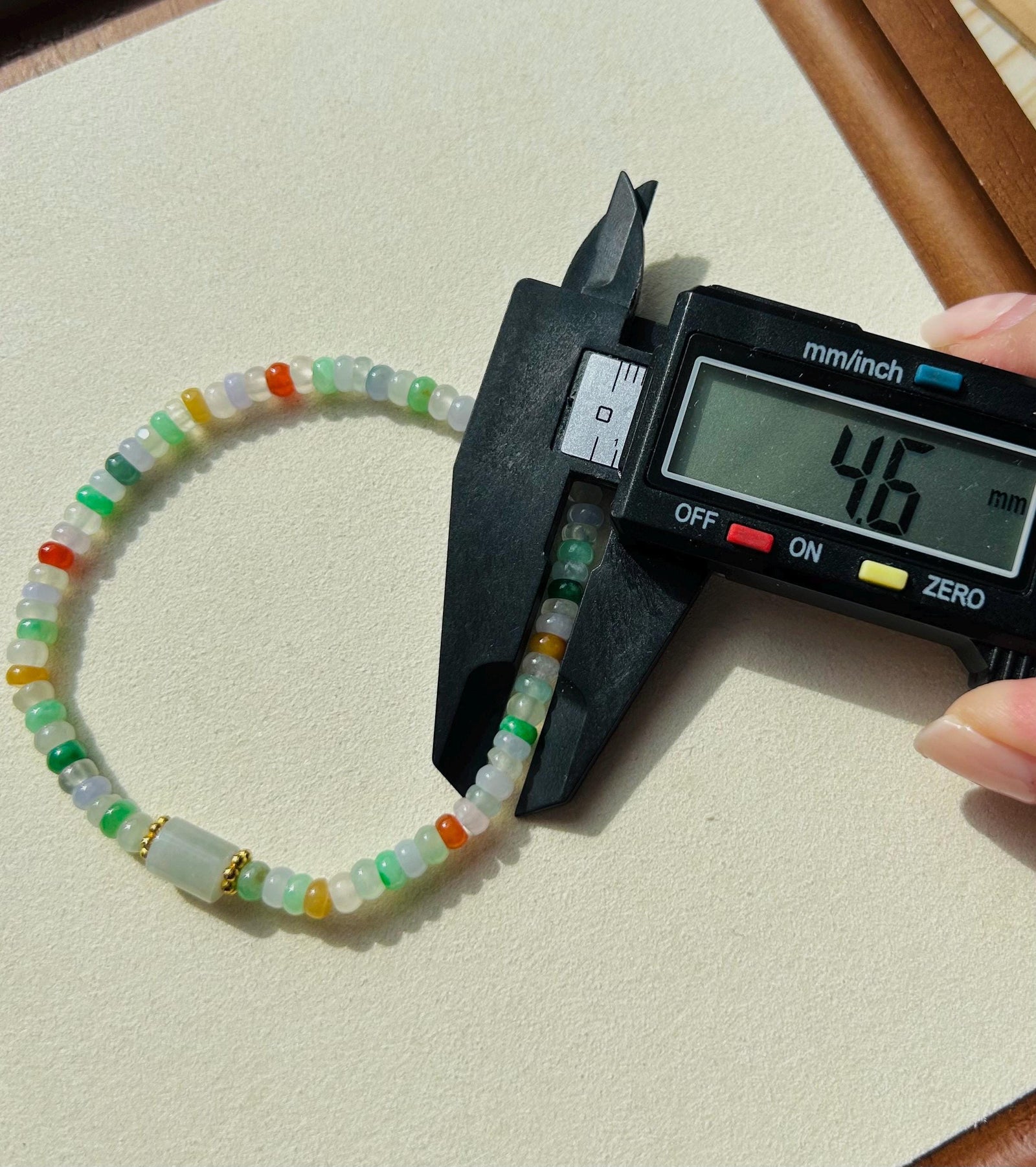 Jadeite Jade Beaded Bracelet Jewelry Gift for Her Untreated Natural Burmese Type A Highly Translucent Icy Rainbow Multi-Color Jade 4.5mm