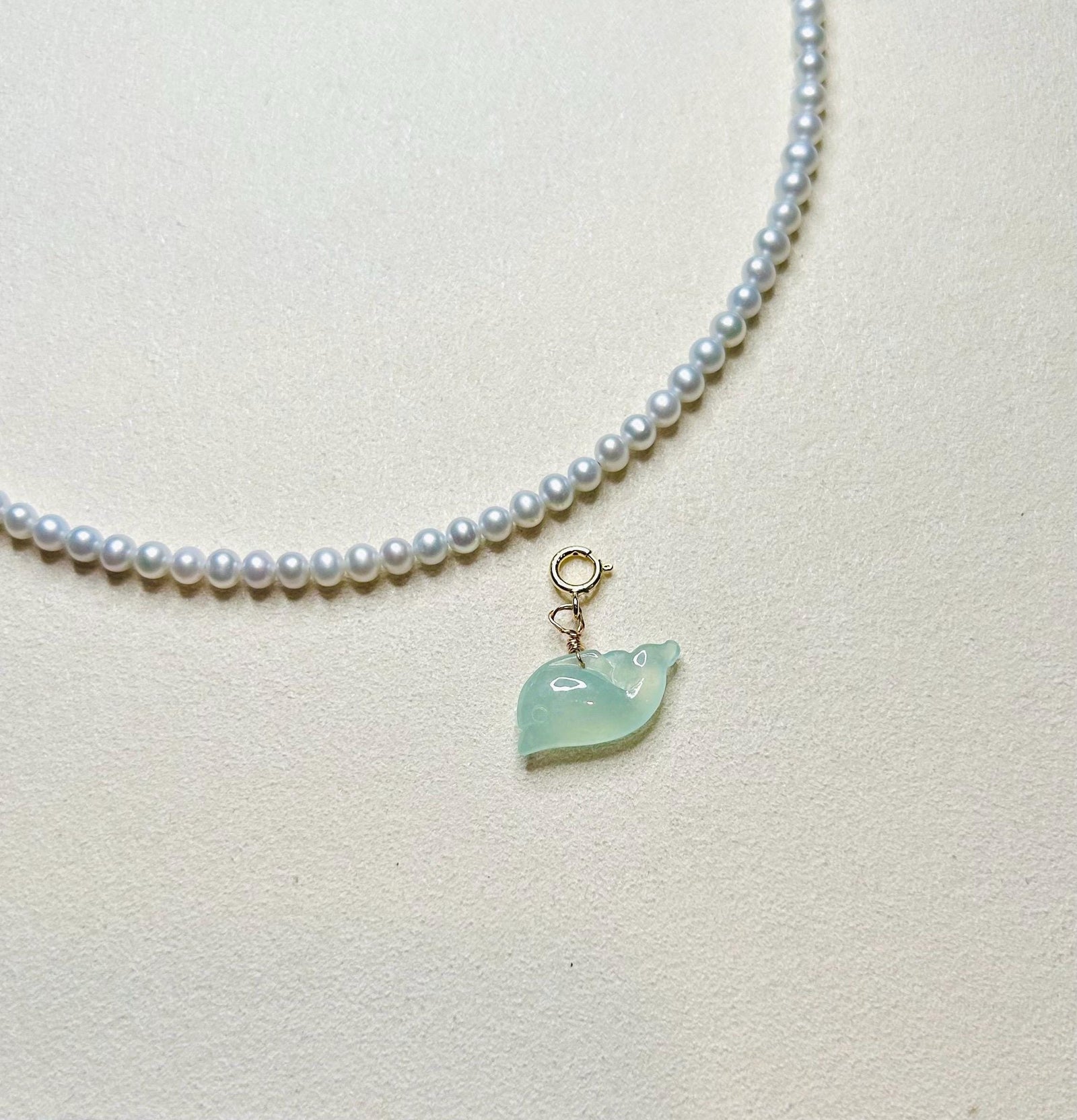 Jadeite Jade Bracelet Charm Necklace Pendant Jewelry Handmade Gift for Her Natural Untreated Burmese Type A Highly Translucent Dolphin Charm