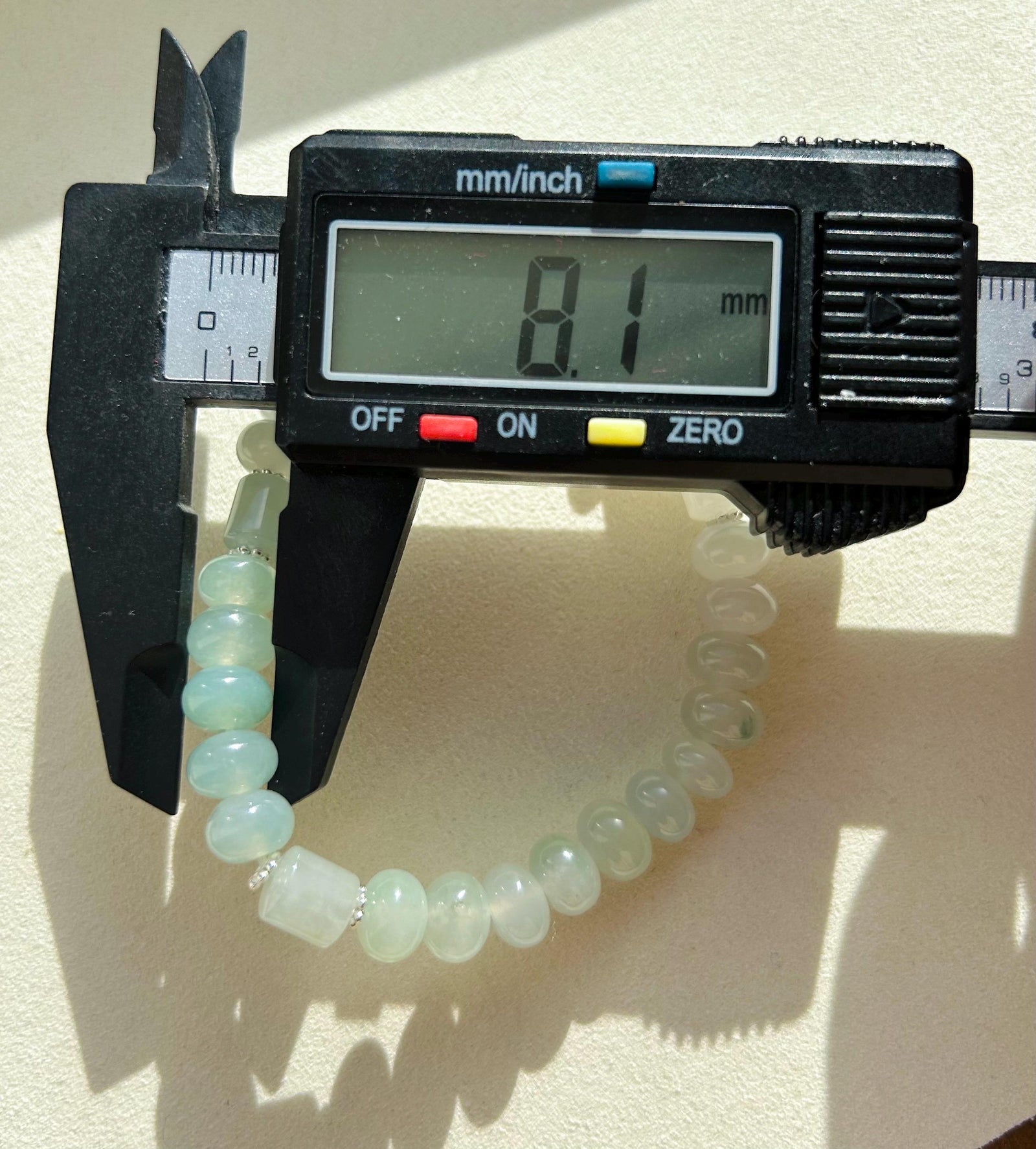 Jadeite Jade Beaded Bracelet Jewelry Gift for Her Natural Burmese Type A Highly Translucent Icy Blue & White Gradient Color 8mm Jade
