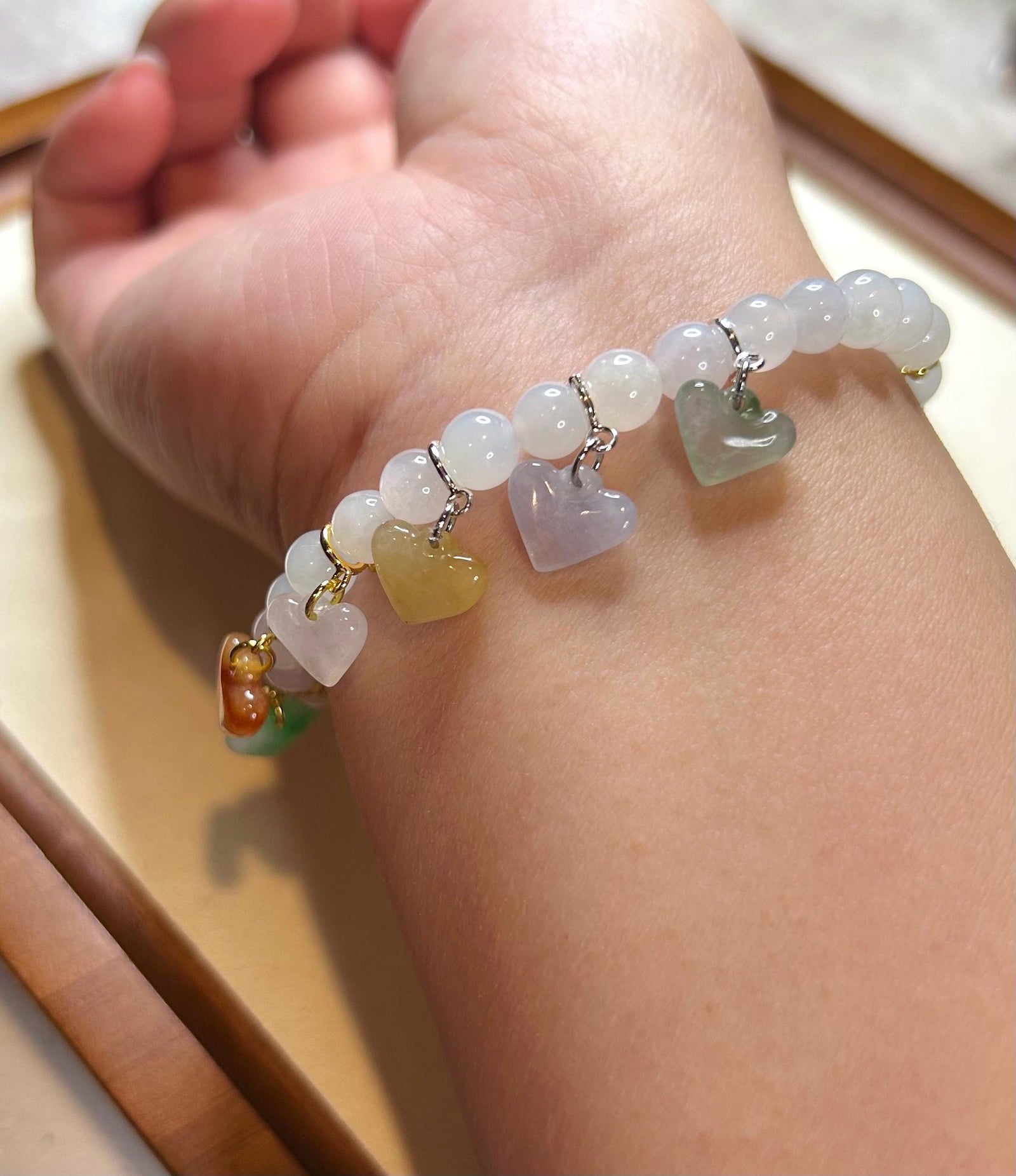 Jadeite Jade Bracelet Charm Authentic Untreated Type A Natural Burmese Jadeite Bracelet Charm Jade Handmade in Canada Jewelry Gift for Her