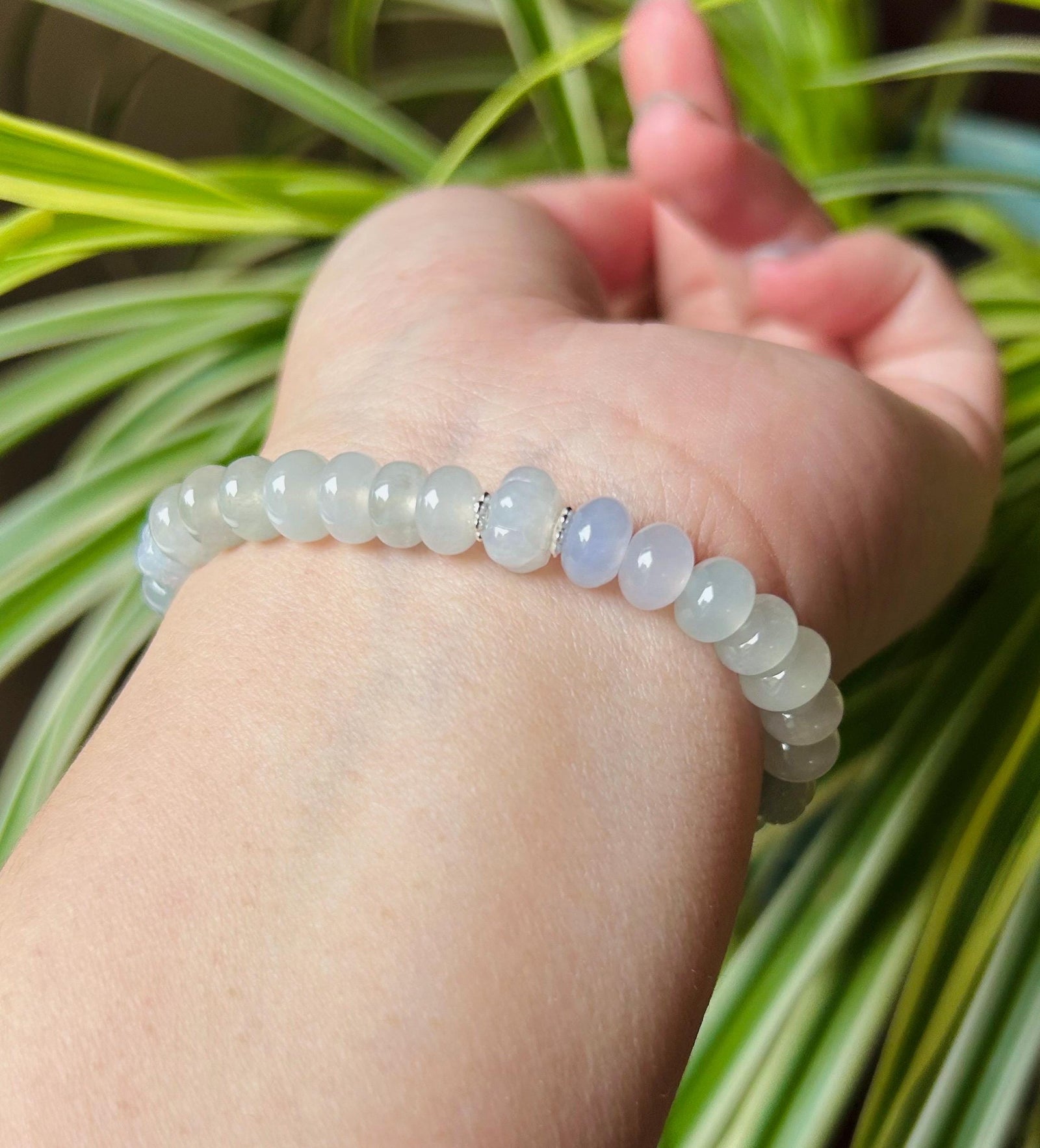 Jadeite Jade Beaded Bracelet Jewelry Gift for Her Natural Burmese Type A Icy Superior Translucency Jade Multicolor Drum Bead Handmade 7.5mm