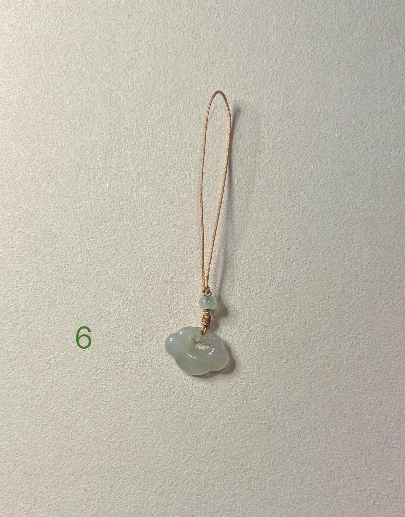 Jadeite Jade Phone Charm Keychain Jewelry Gift for Her 100% Untreated Type A Burmese Jadeite Lucky Protection Amulet Handmade in Canada