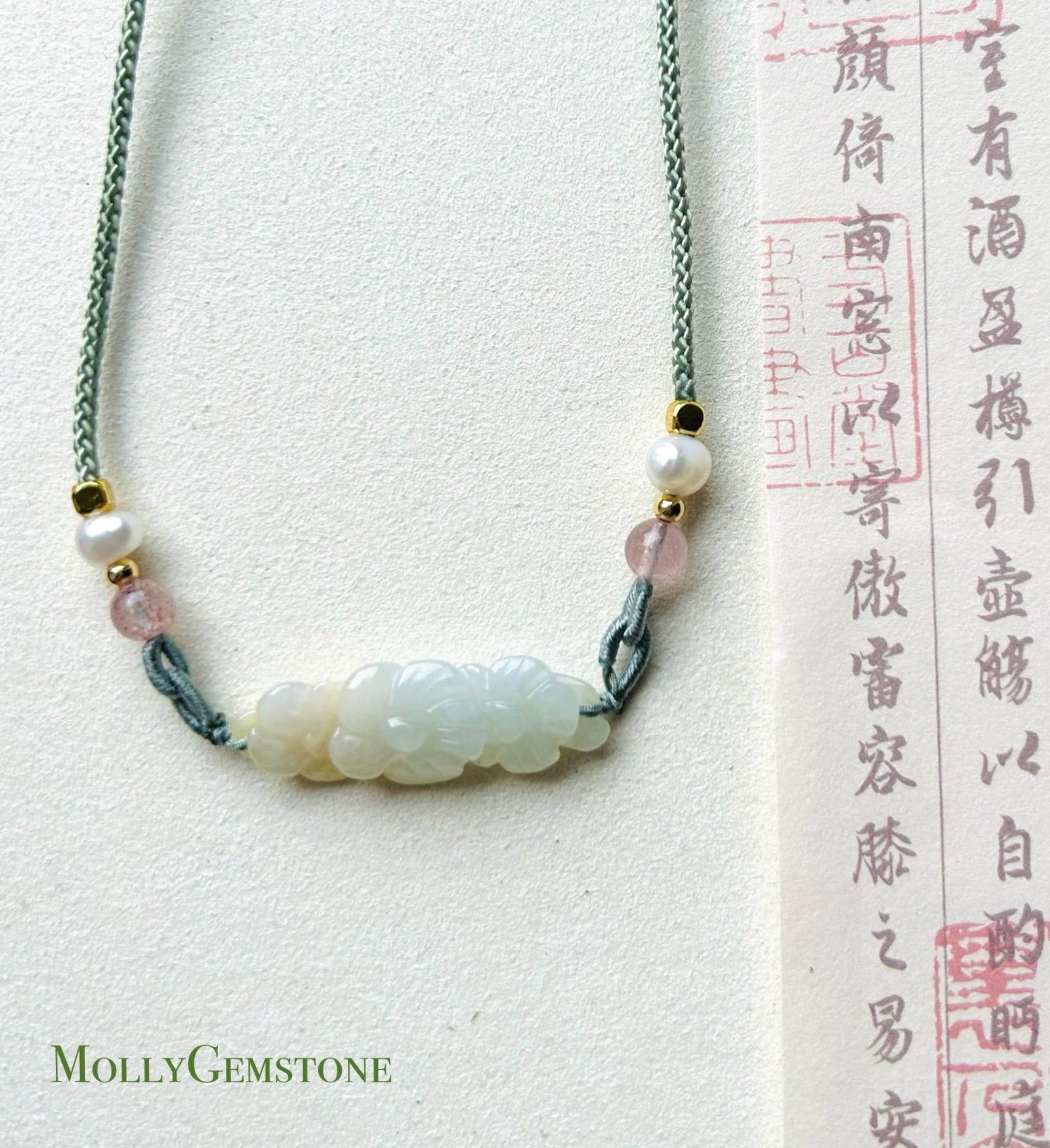 Jadeite Jade Crecent Pendant Jewelry Gift Natural Burmese Type A Translucent Icy Green Purple Yellow Jade Carved Flowers Handwowen Necklace
