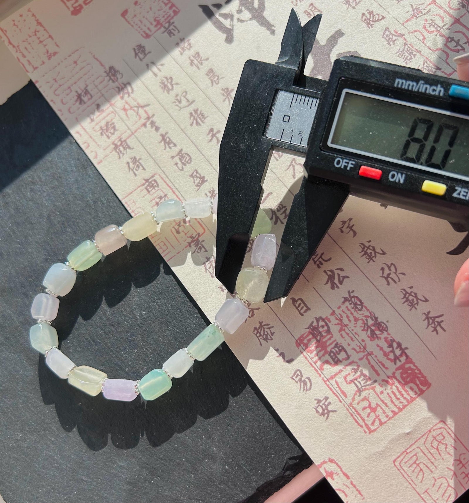 Jadeite Jade Beaded Bracelet Handmade Jewelry Gift for Her Natural Burmese Icy High Translucency Type A Multicolor Rainbow Ice Cube Jade 8mm