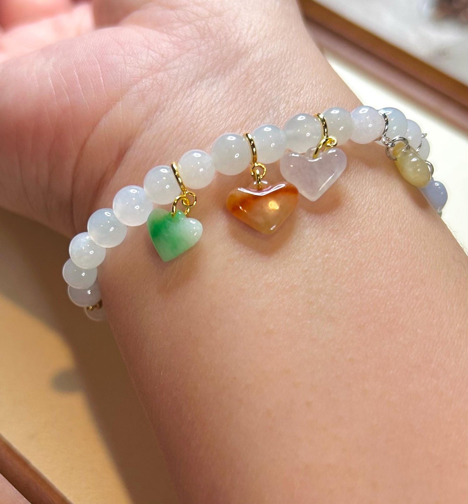 Jadeite Jade Bracelet Charm Authentic Untreated Type A Natural Burmese Jadeite Bracelet Charm Jade Handmade in Canada Jewelry Gift for Her