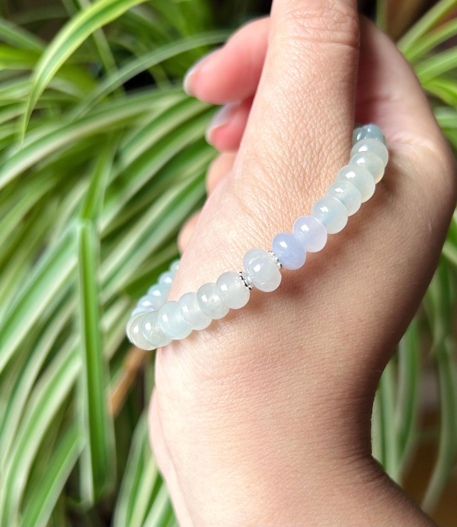 Jadeite Jade Beaded Bracelet Jewelry Gift for Her Natural Burmese Type A Icy Superior Translucency Jade Multicolor Drum Bead Handmade 7.5mm