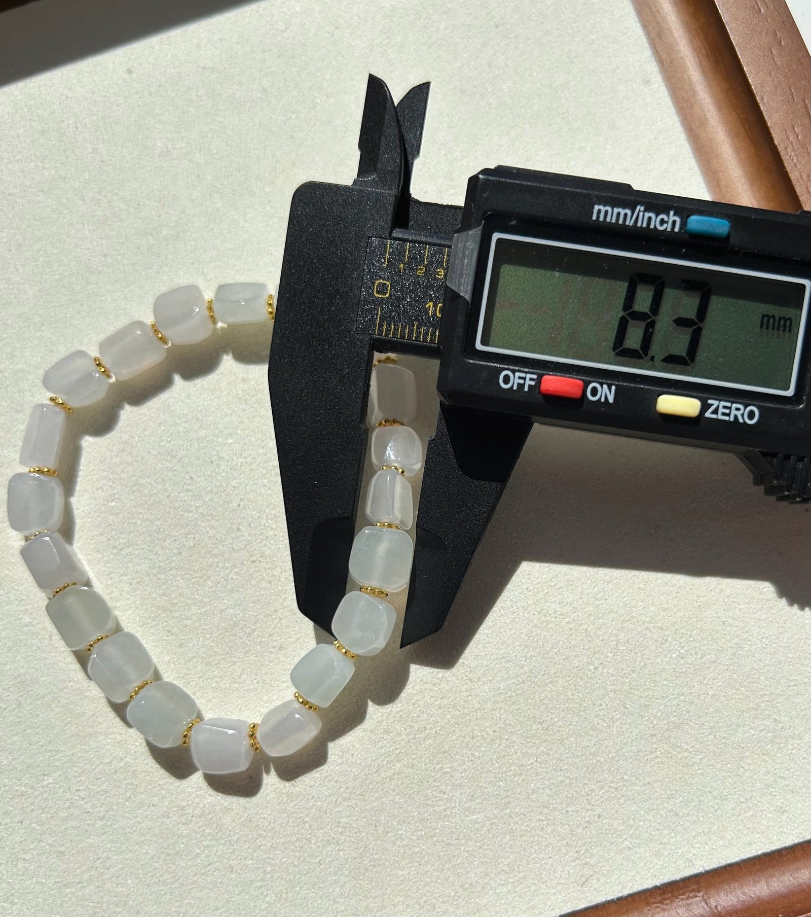 Jadeite Jade Beaded Bracelet Handmade Jewelry Gift for Her Natural Burmese Type A Icy High Translucency Icy White Ice Cube Jade 8mm