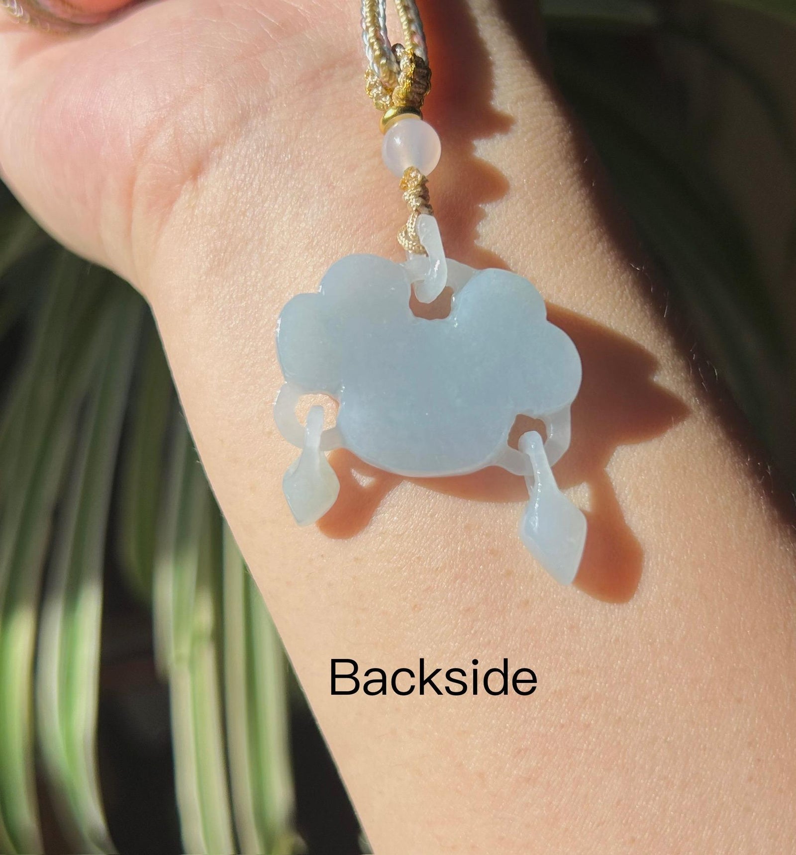 Jadeite Jade As-You-Wish Lock HandCarved Pendant Necklace Jewelry Gift for Her Natural Burmese Untreated Type A Icy Translucent Blue Ruyi