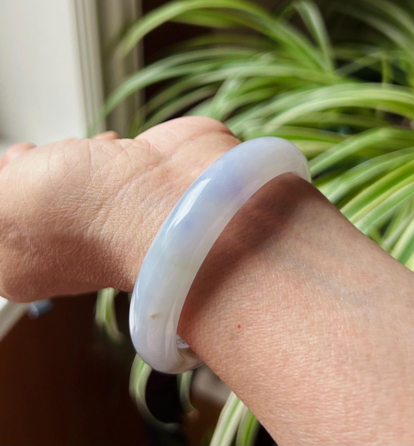 Certified Jadeite Bangle Natural Burmese Untreated Type A Icy RARE Lavender Purple Red Floral Jade 57mm FeiCui