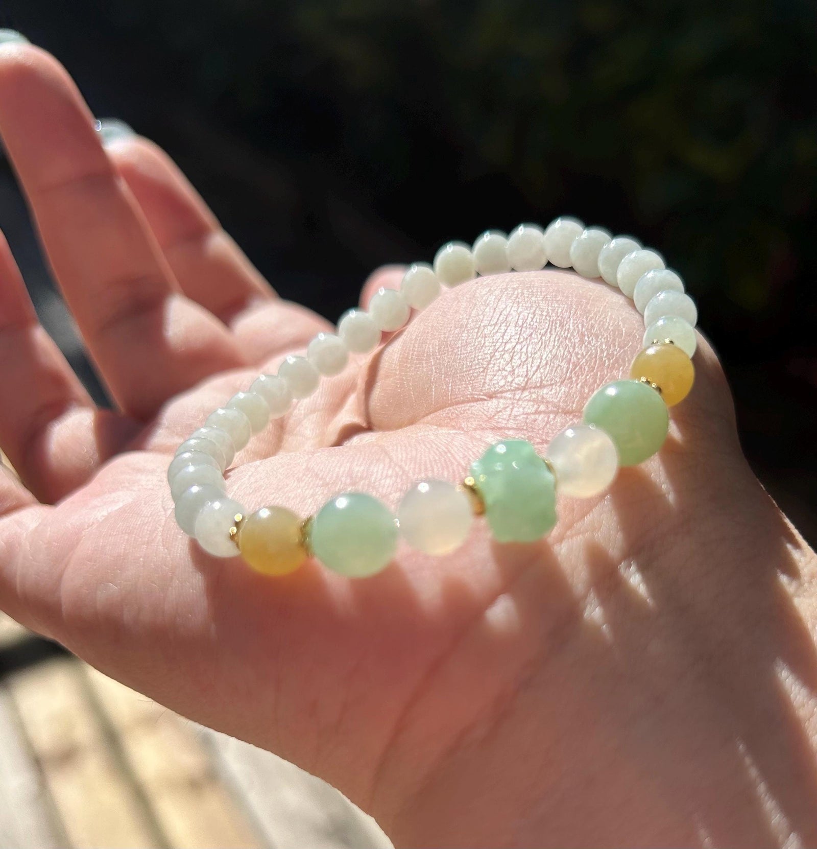 Jadeite Jade Beaded Bracelet Designer Handmade Jewelry Gift for Her Natural Burmese Untreated Type A Icy Translucent Multicolor Jade 6-10mm