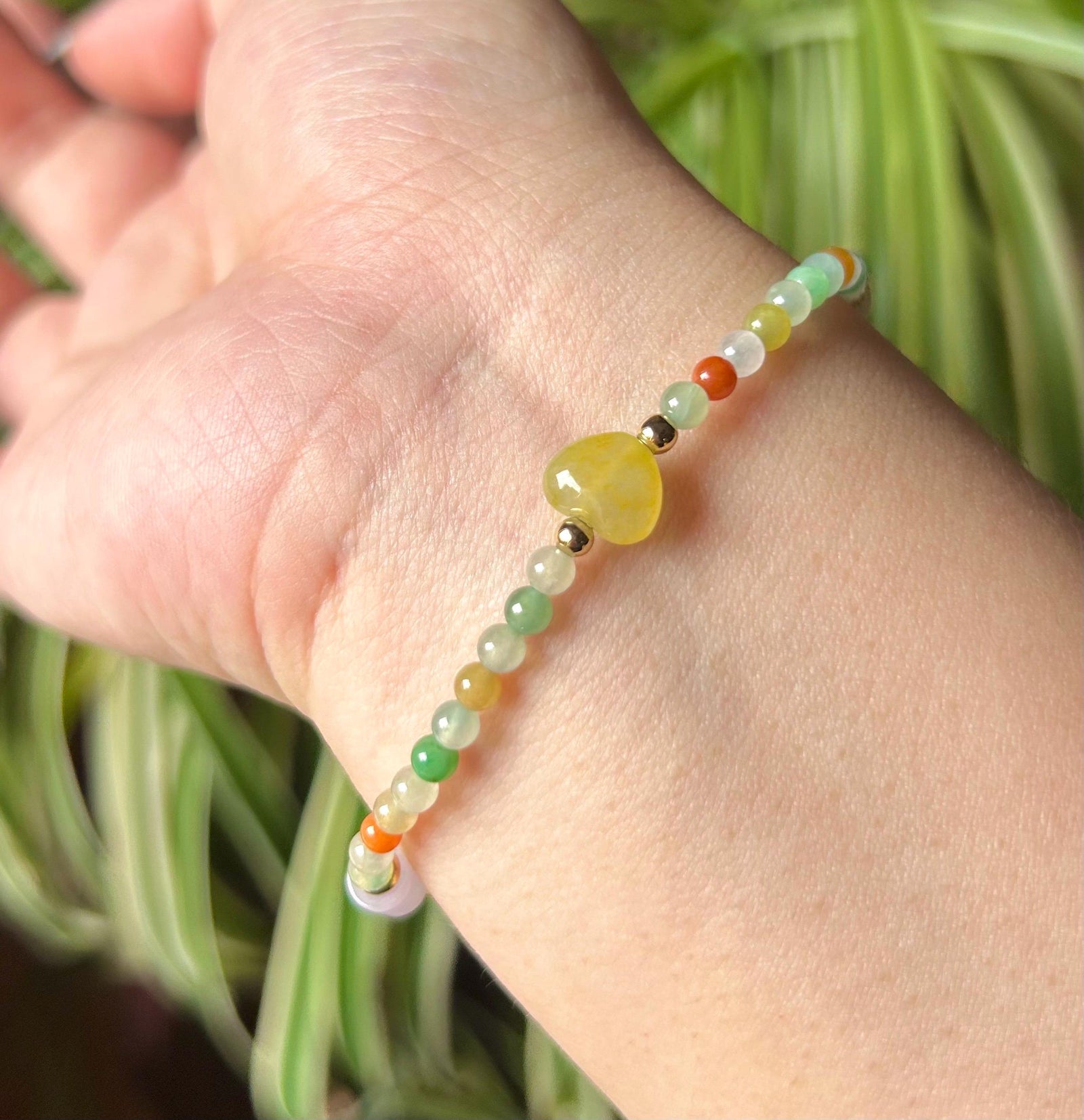 Burmese Jadeite Beaded Bracelet: Sterling Silver, Natural Type A Icy Highly Translucent Multicolor Jade Jewelry