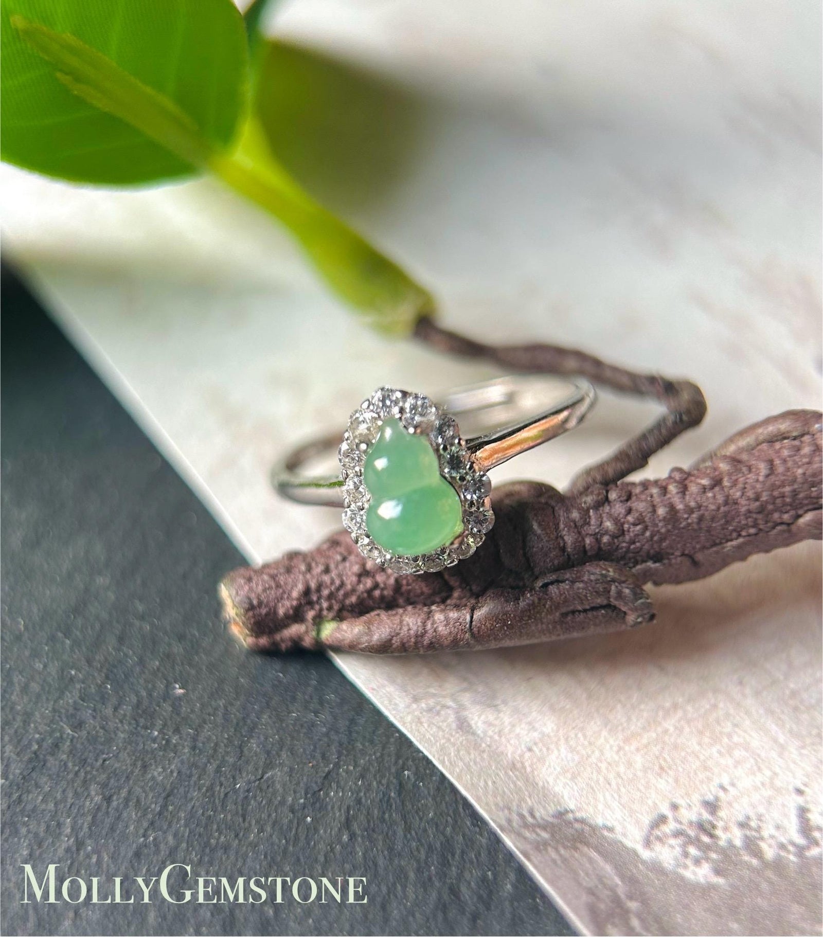 Natural Jadeite & 925 Sterling Silver Adjustable Ring Jewelry Gift Type-A Translucent Icy Burmese Sunny Green Lavender Purple Jade