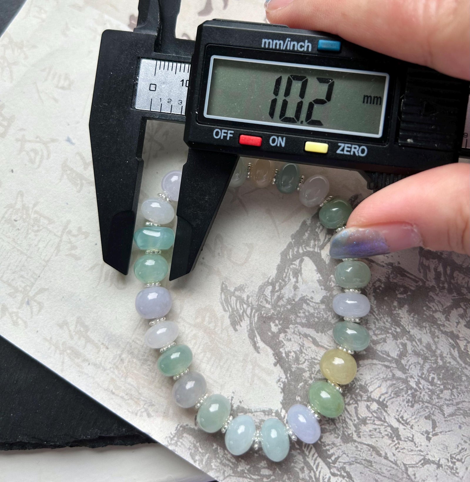 Jadeite Beaded Bracelet Jewelry Natural Burmese Type A Icy Highly Translucent Multicolor Jade 8-9mm