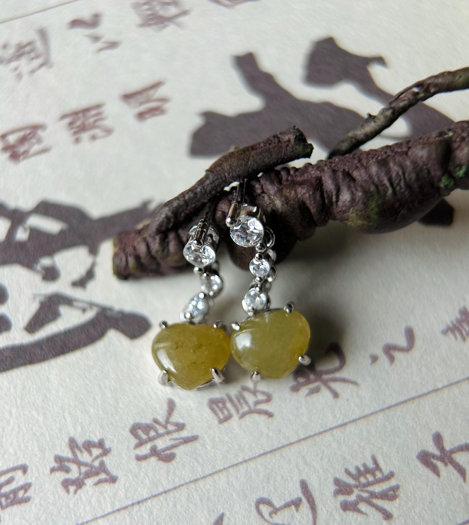 Natural Jadeite & Sterling Silver Dainty Earrings Burmese Type A Highly Translucent Icy Multicolor Myanmar Jade