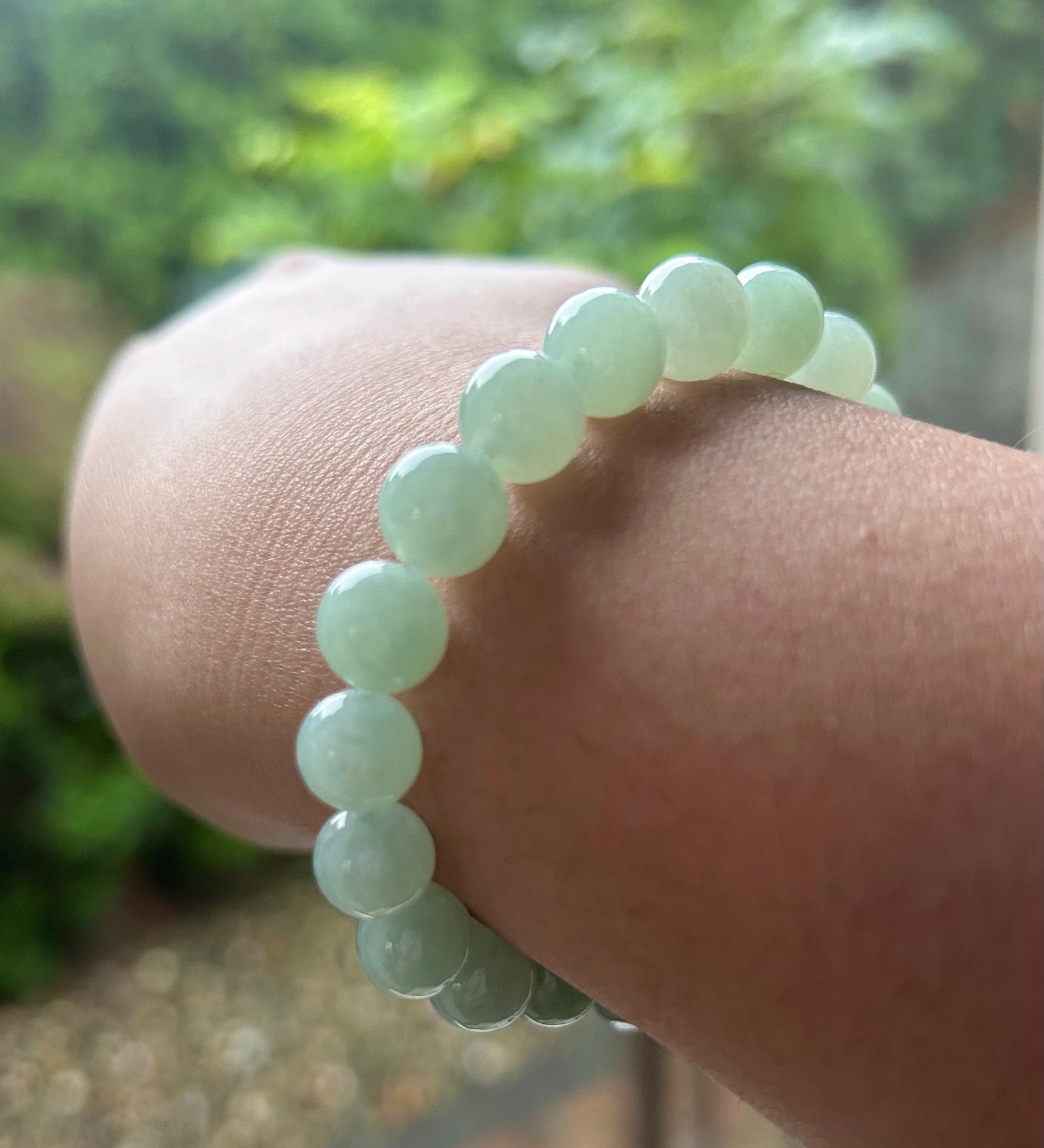 Burmese Jadeite Beaded Bracelet: Natural Type A Icy Translucent Apple Green or Pink Myanmar 9.5mm Jade Untreated