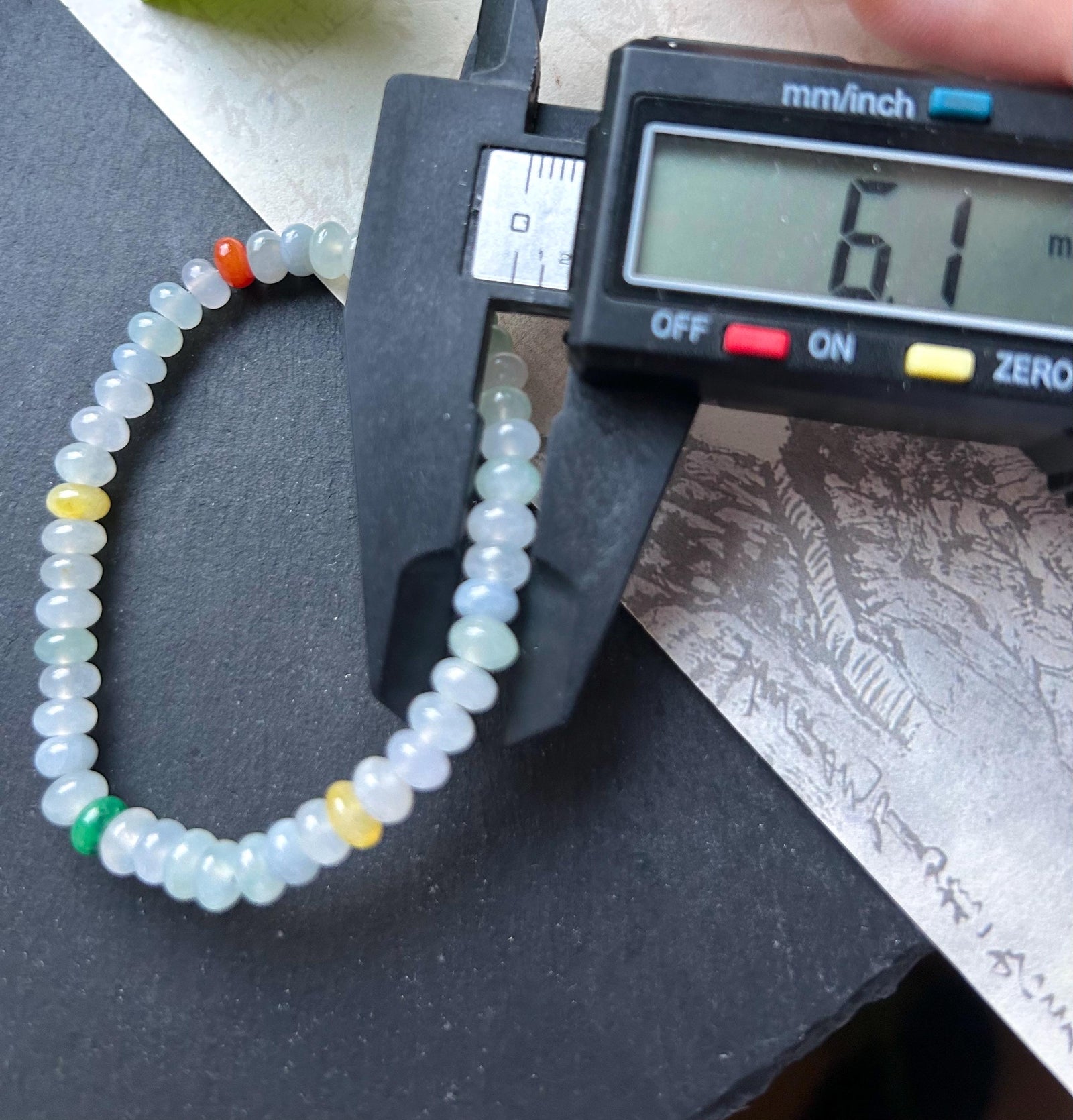 Burmese Jadeite Beaded Bracelet: Natural Type A Highly Translucent Icy Multicolor 6mm Myanmar Jade Untreated