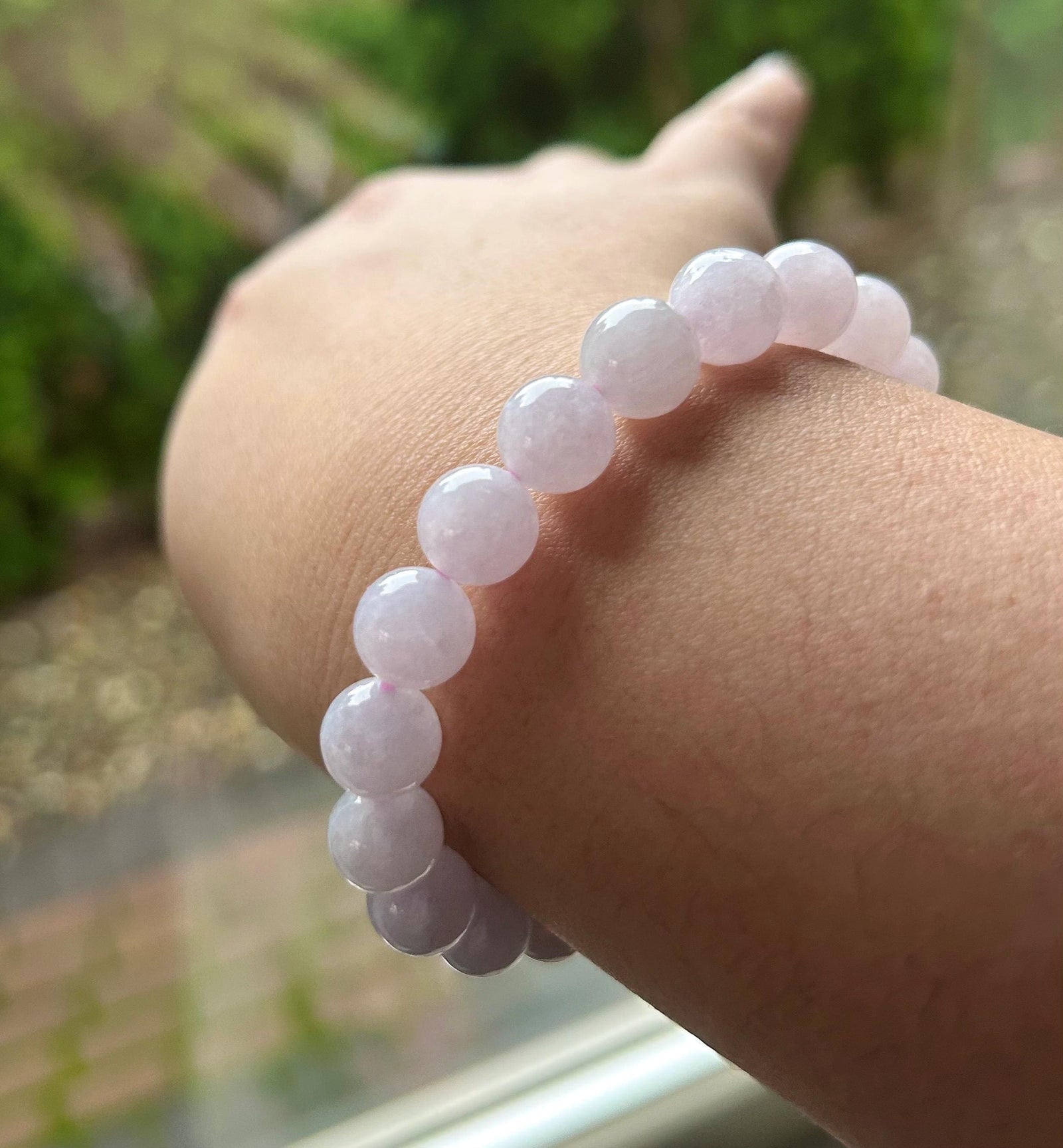 Burmese Jadeite Beaded Bracelet: Natural Type A Icy Translucent Apple Green or Pink Myanmar 9.5mm Jade Untreated