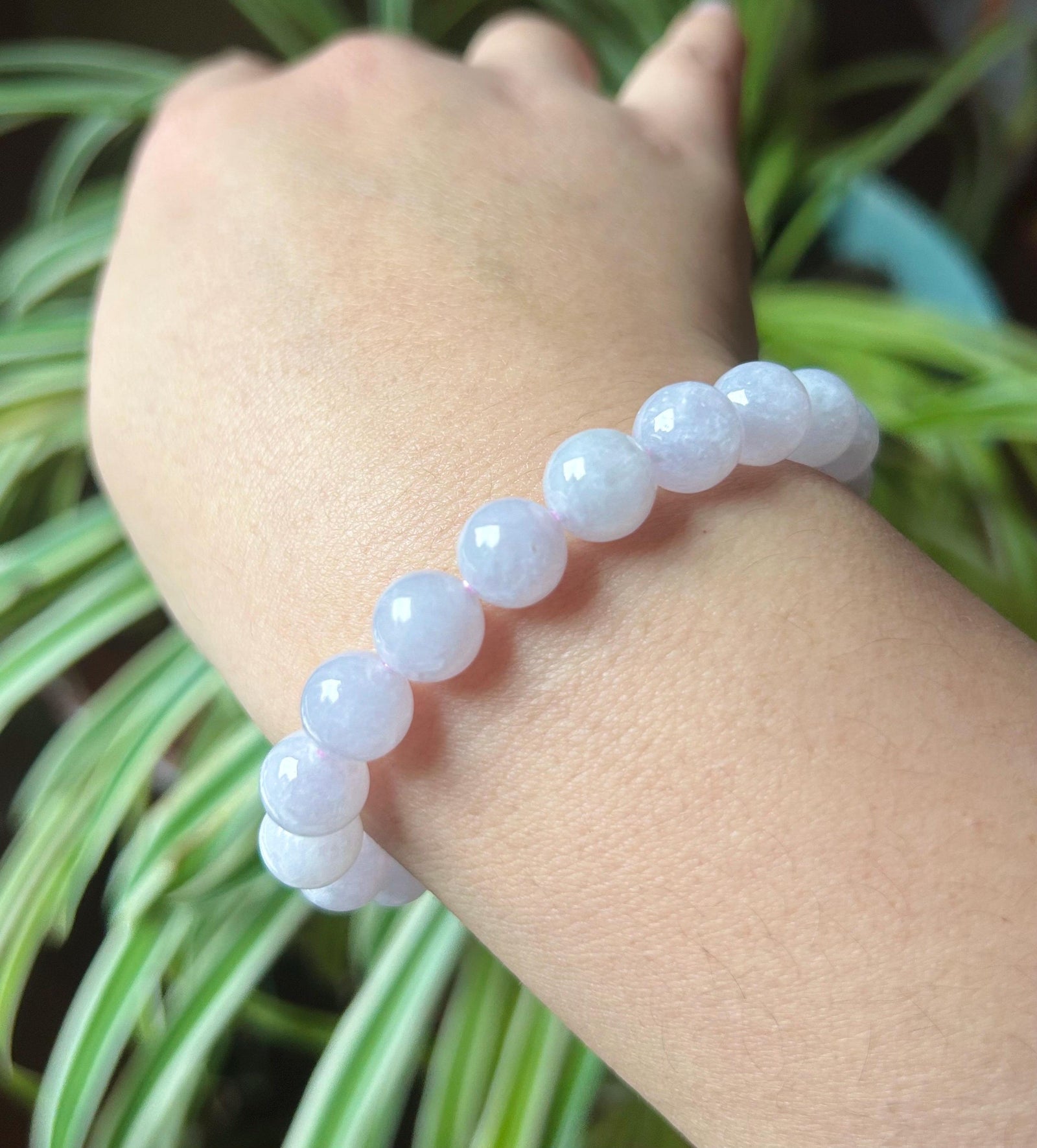 Burmese Jadeite Beaded Bracelet: Natural Type A Icy Translucent Apple Green or Pink Myanmar 9.5mm Jade Untreated