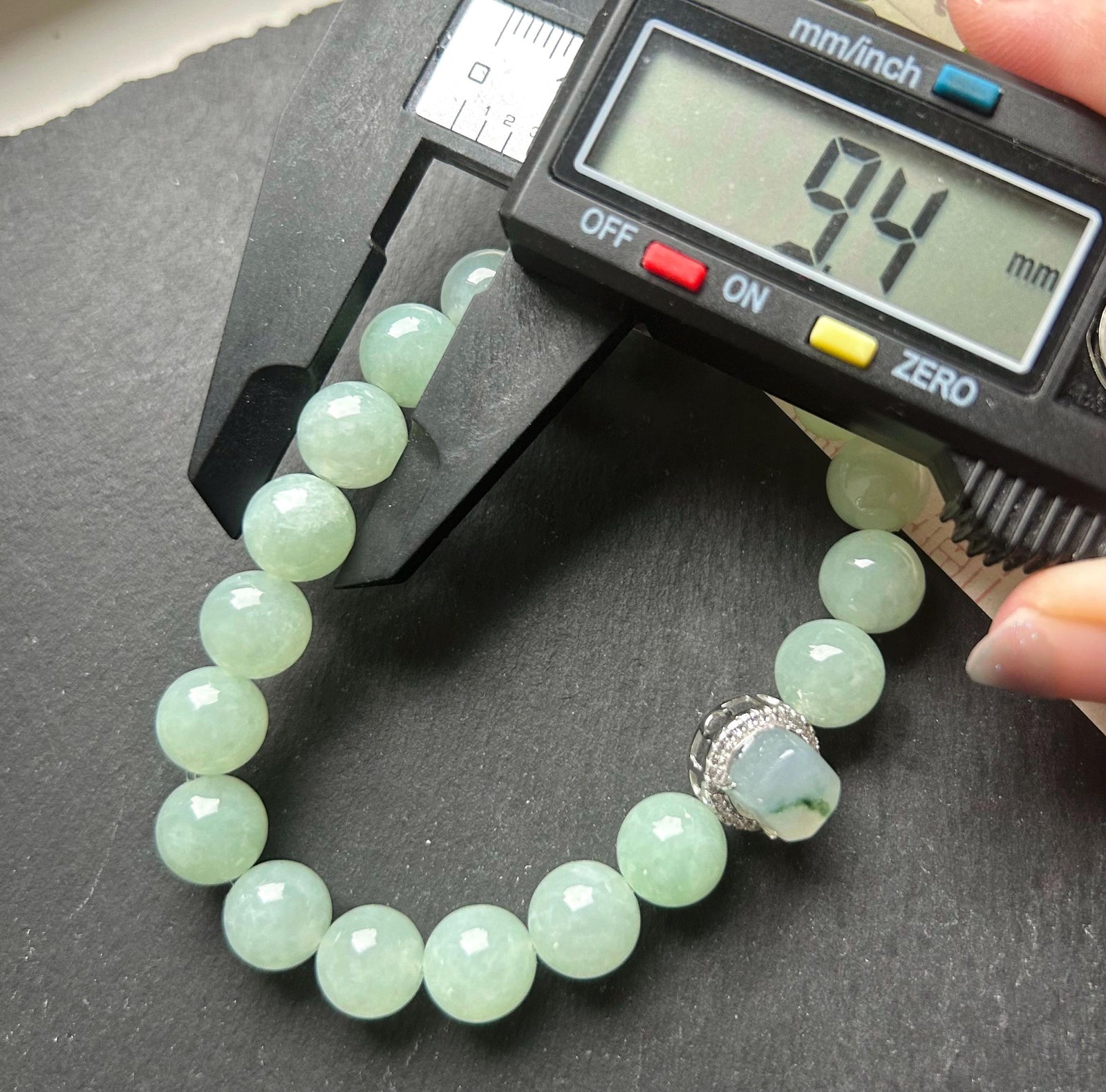 Burmese Jadeite Beaded Bracelet: Natural Type A Icy Translucent Apple Green or Pink Myanmar 9.5mm Jade Untreated