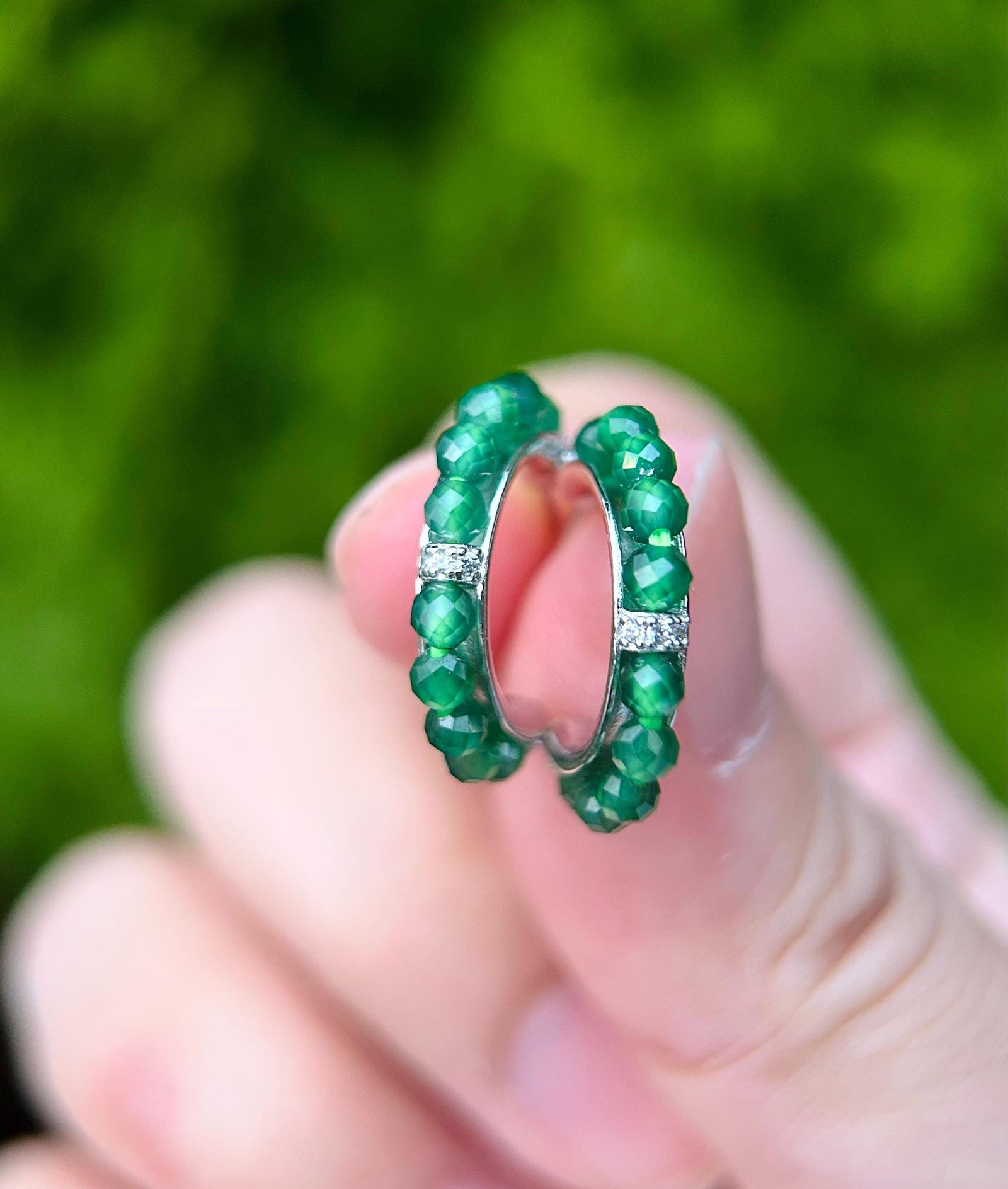 Natural Jadeite Earrings: Guatemalan Type A Untreated Highly Translucent Icy Green Jade, Sterling Silver