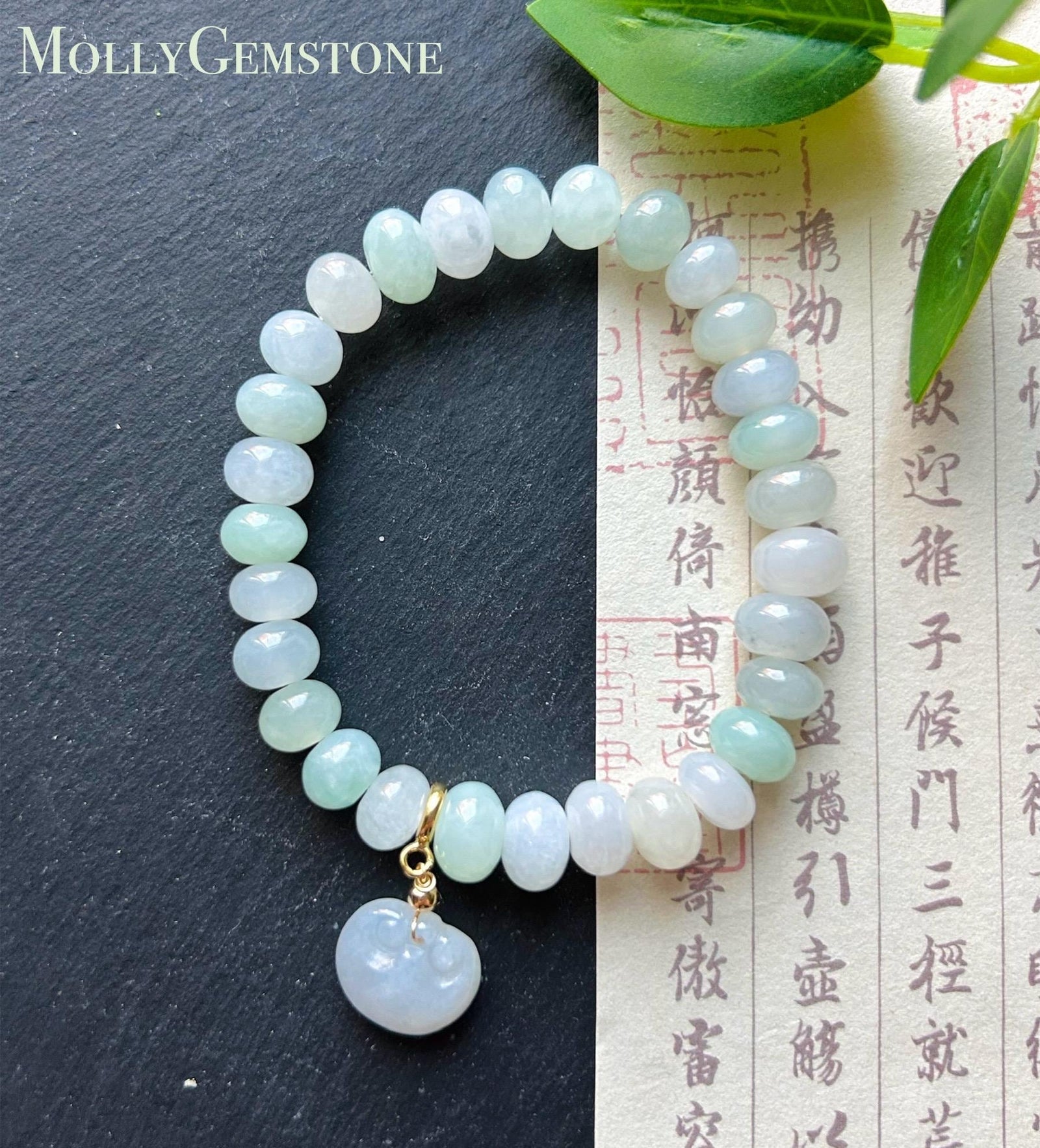 Natural Jadeite Beaded Bracelet Handmade Jewelry Burmese Type A Icy Translucent Pastel Multicolor Jade 8.5-9mm