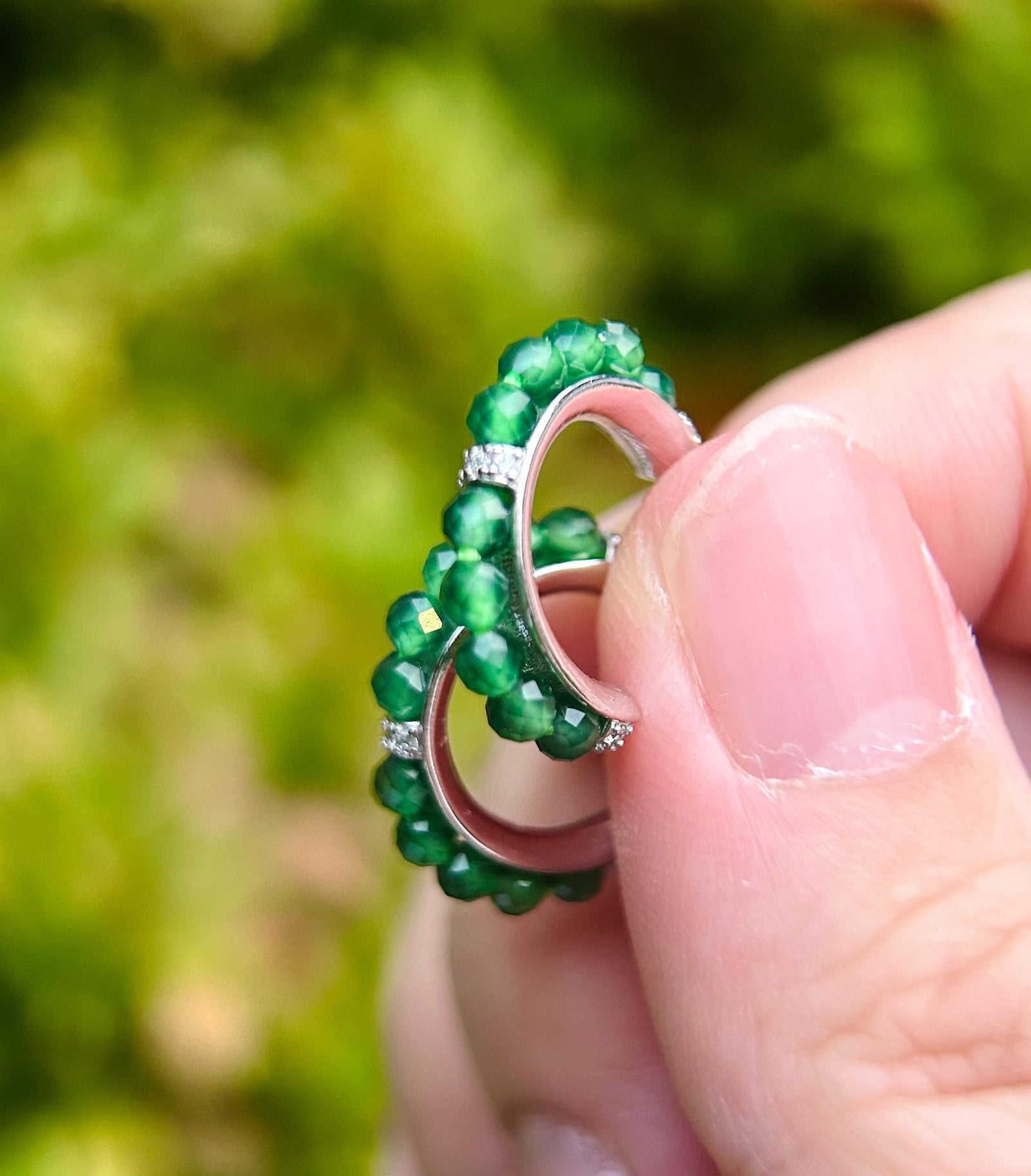 Natural Jadeite Earrings: Guatemalan Type A Untreated Highly Translucent Icy Green Jade, Sterling Silver