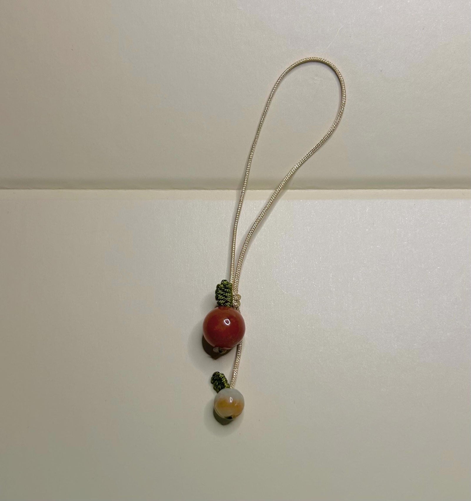 Jade Christmas Apple Handwoven Phone Charm Keychain Holiday Gift Protection Authentic Untreated Type A Burmese Jadeite Chinese Knot