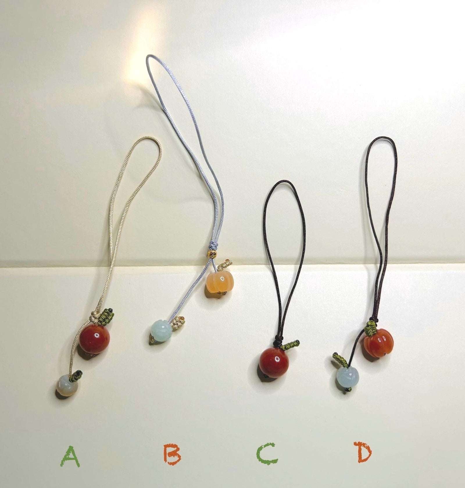Jade Christmas Apple Handwoven Phone Charm Keychain Holiday Gift Protection Authentic Untreated Type A Burmese Jadeite Chinese Knot