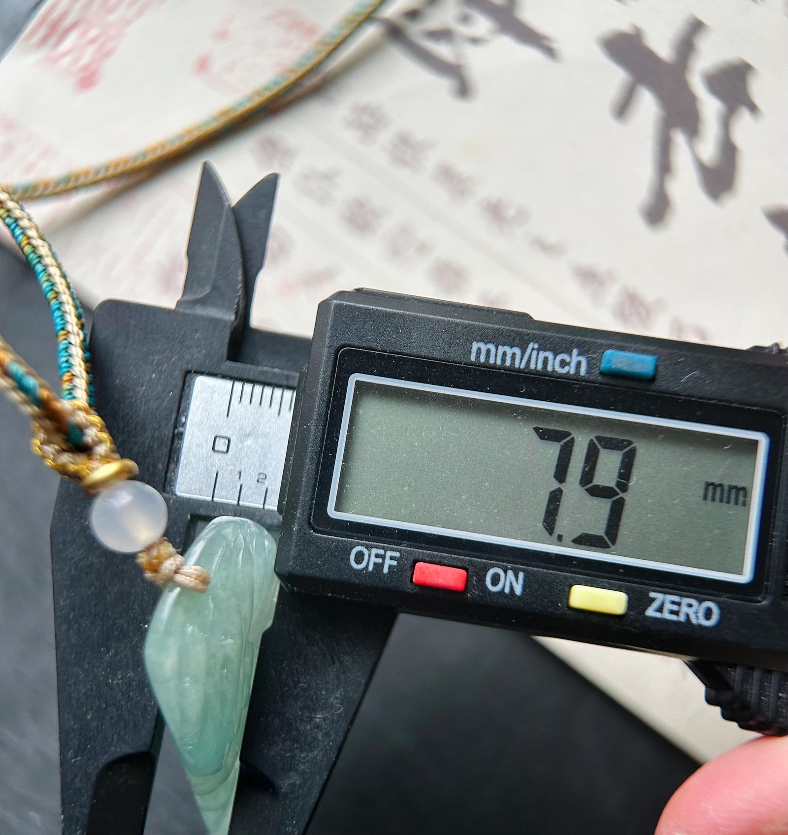 Burmese Blue Jadeite Dragon Pendant Handwoven Necklace: Hand-Carved Natural Untreated Type A Green Blue Myanmar Jade
